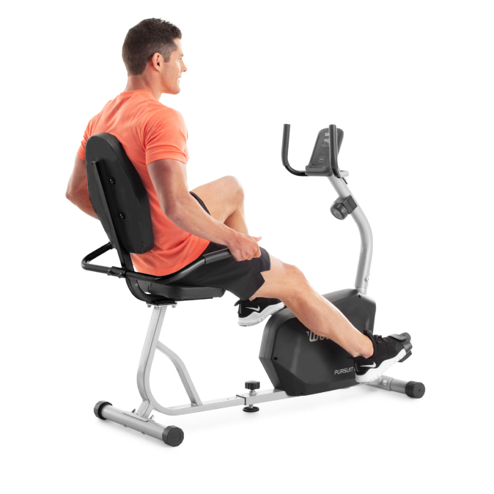Weslo Pursuit R 4.1 Recumbent Exercise Bike for Home Gym - Low Impact Workout Machine with Comfortable Seat & LCD Display - Perfect for Seniors, Physical Therapy & Indoor Cycling Training