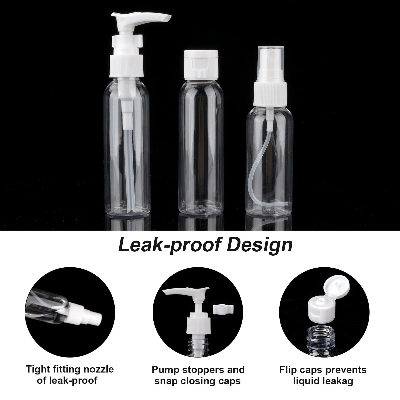 Cosywell 13-Pack 2oz TSA Approved Leak Proof Travel Bottles - Toiletry Containers for Shampoo, Lotion & Skincare - White Travel Essentials for Women | Perfect for Airplane Carry-On, Gym & Vacation