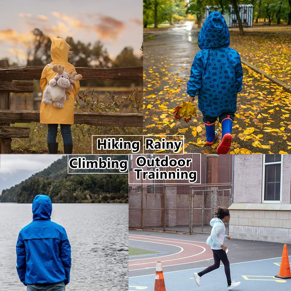 SNOW DREAMS Boys Waterproof Rain Jacket - Lightweight Windbreaker Coat for Spring & Outdoor Play | Perfect for School, Hiking & Rainy Day Adventures