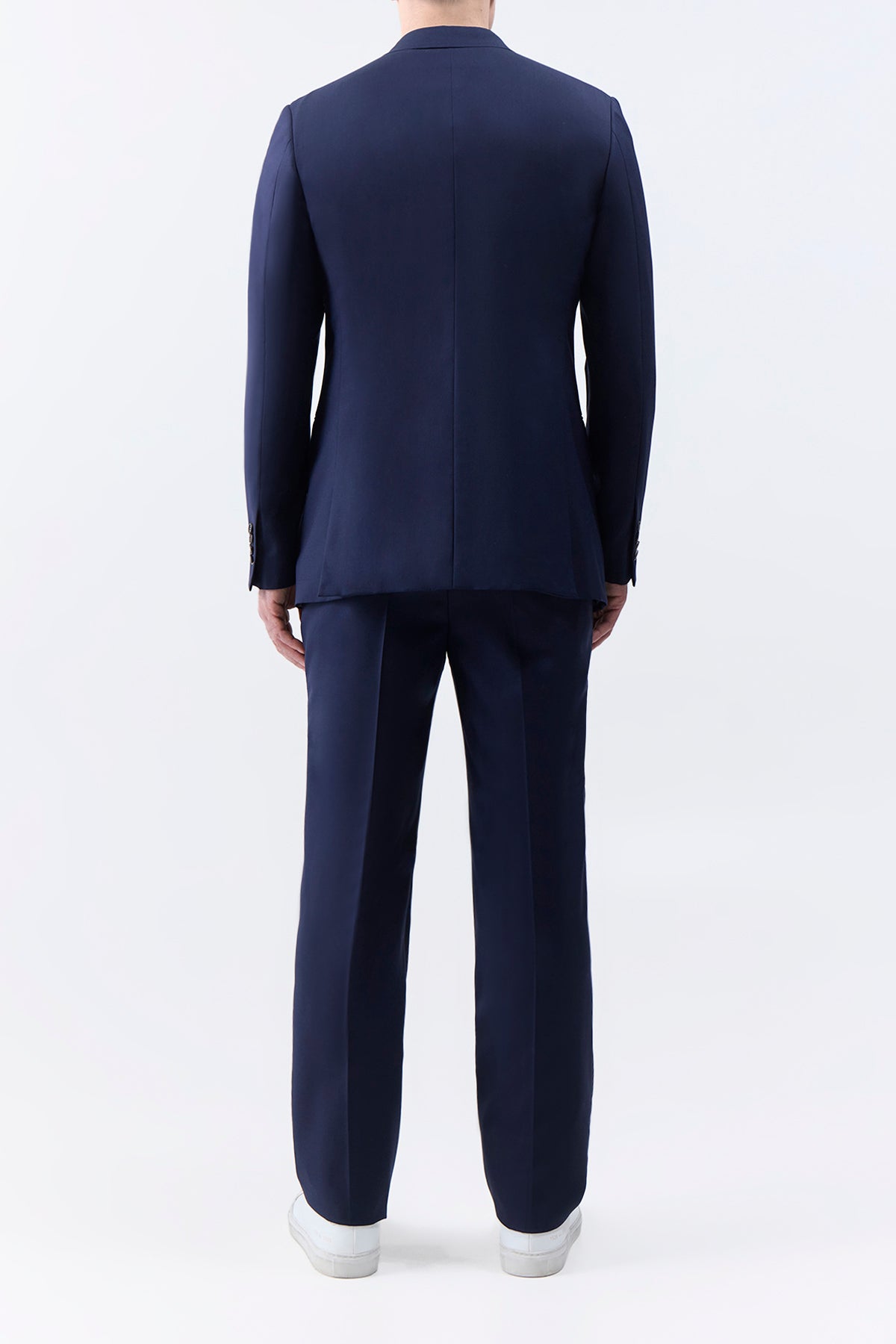 Premium Dark Navy Virgin Wool Twill Irving Jacket for Men - Classic Business & Casual Blazer for Office, Weddings & Formal Events