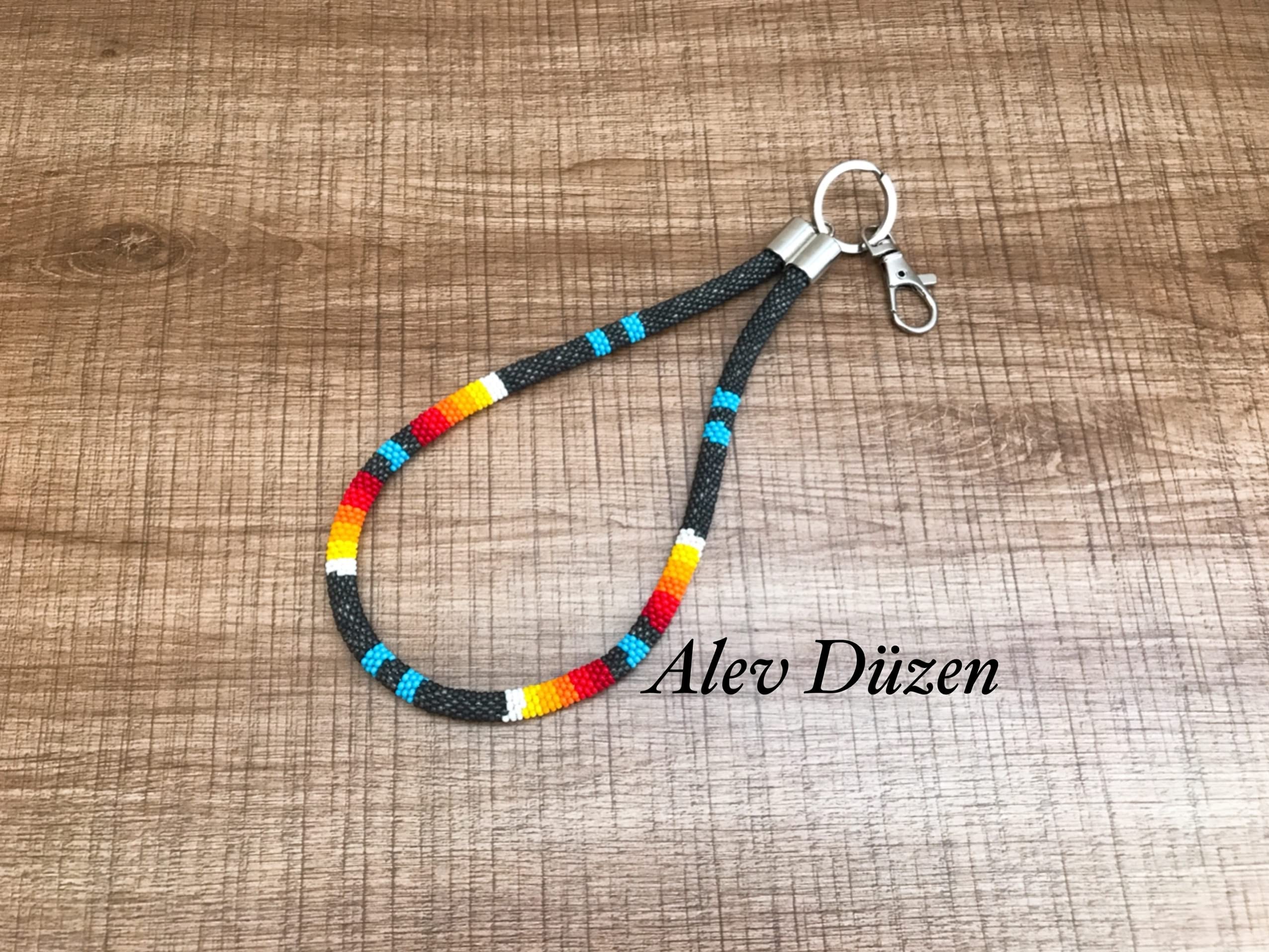Handmade Native American Style Beaded Keychain - ID Holder, Card Holder, Key Fob, Purse Charm for Women & Men - Perfect for Keys, Wallets, Backpacks & Gifts