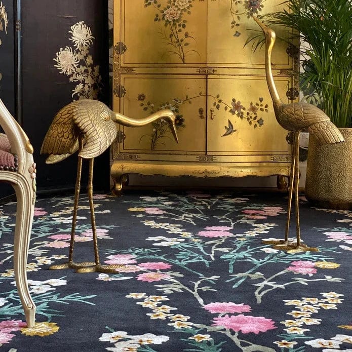 Premium Graphite Hand-Tufted Floral Rug - Elegant Home Decor for Living Room, Bedroom & Office | Pre-Order Now