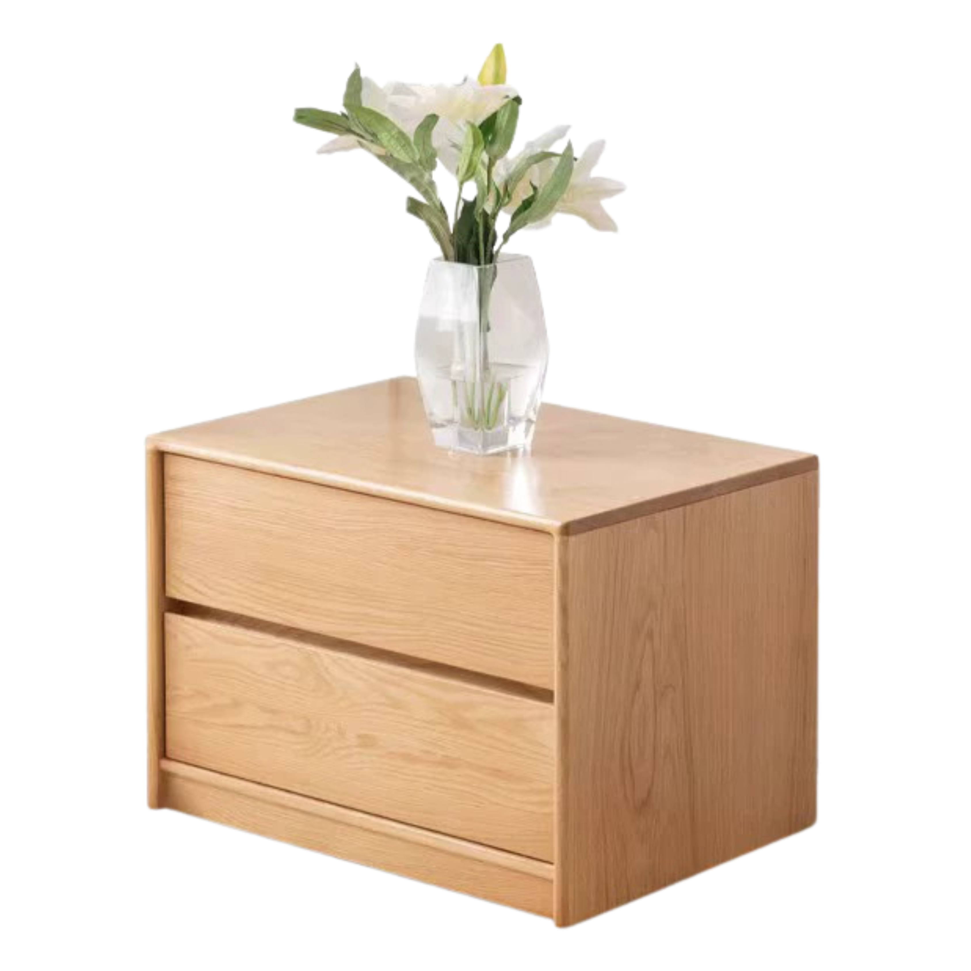 Solid Oak Wood TV Stand with Storage Shelf - Perfect for Living Room, Bedroom & Home Theater Entertainment Centers