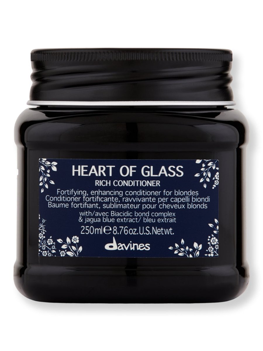 Davines Heart Of Glass Rich Conditioner for Damaged Hair – Deep Hydrating & Repairing Hair Treatment for Dry, Frizzy Hair – Salon-Quality Leave-In Conditioner for Shine & Softness – Perfect for Daily Use & Post-Color Care