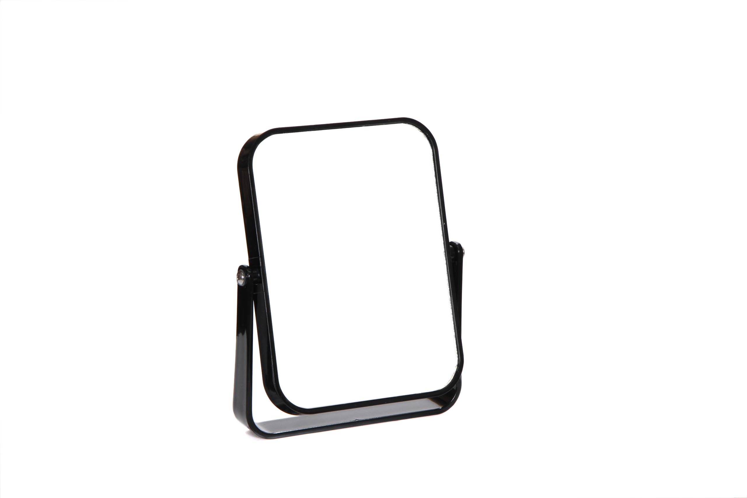 SOFINNI Portable Dual-Sided Vanity Mirror with 2X Magnification - 360° Swivel Rotation & Adjustable Stand for Makeup, Skincare, and Grooming - Perfect for Home, Travel, and Professional Use - Black