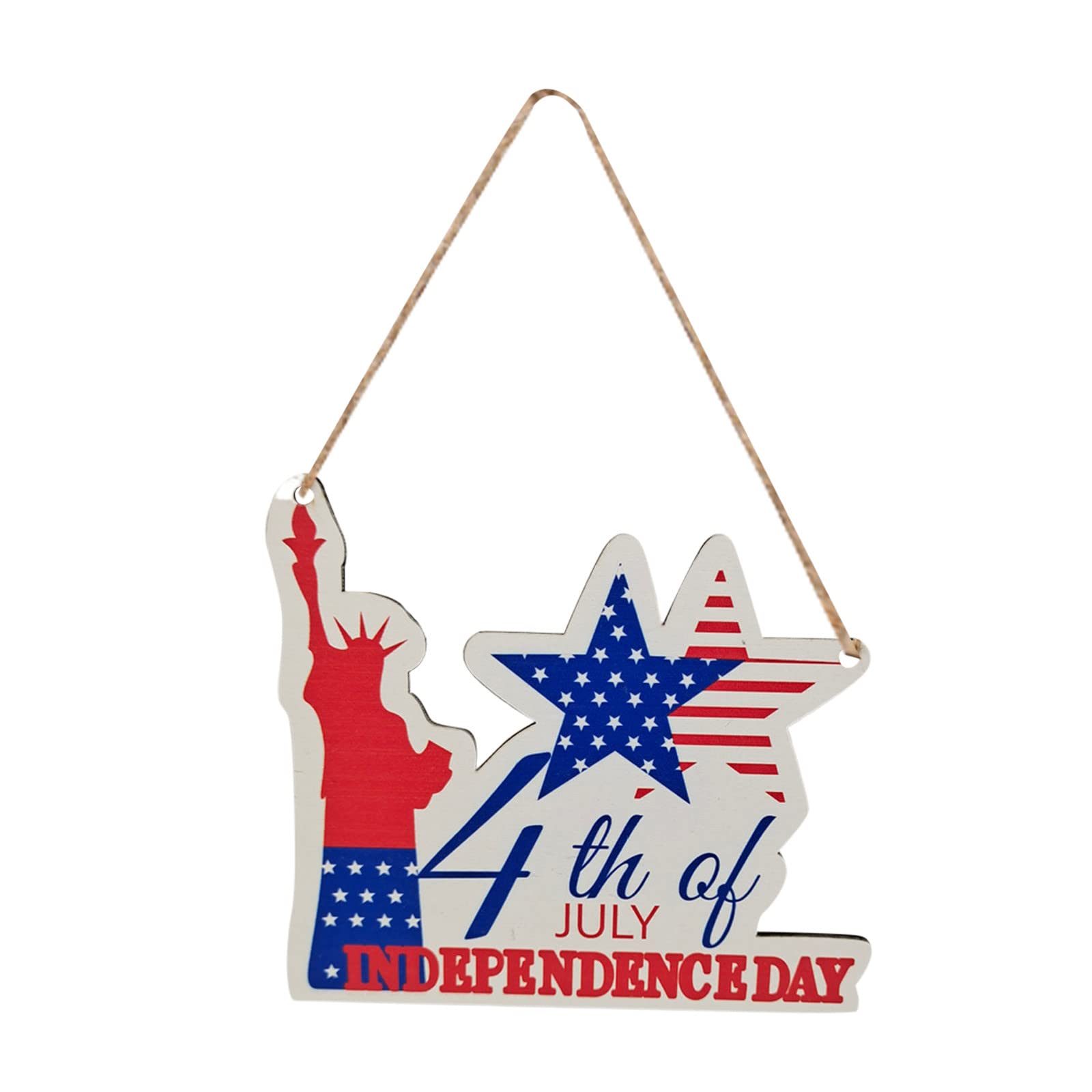 4th of July Patriotic Door Hanging Decorations - American Flag Themed Independence Day Door Pendant for Home, Office & Party Decorations - Perfect for Front Door, Wall Decor & Independence Day Celebrations