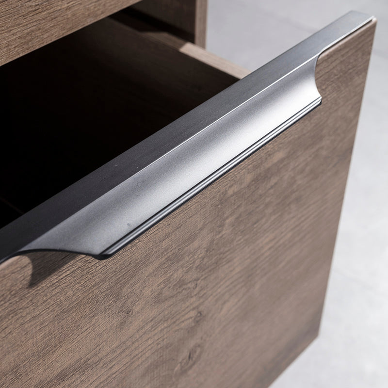 KELLEN Executive Desk with Left Return - 1.6M & 1.8M Warm Oak & Black Home Office Desk - Perfect for Modern Workspaces & Professional Environments