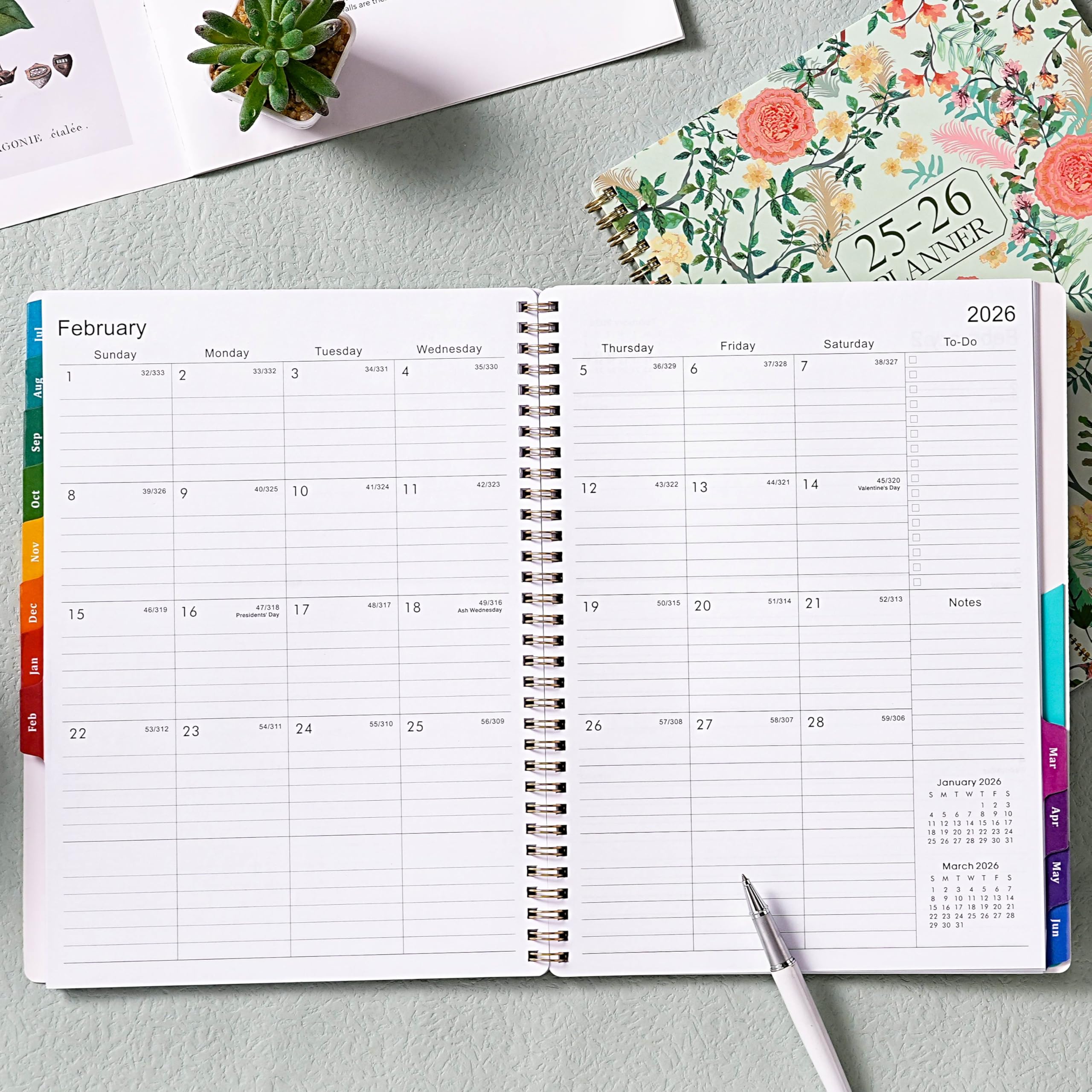 2025-2026 Academic Planner - July 2025 to June 2026 Weekly & Monthly Organizer with Colorful Tabs, 9