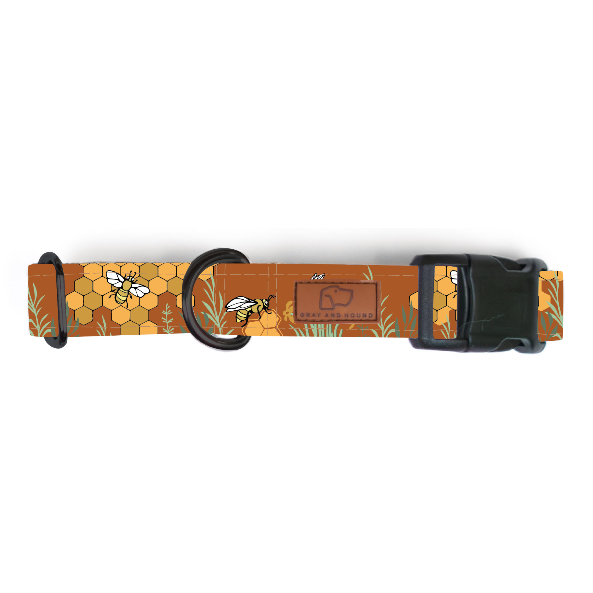 Premium Honey Bee Dog Collar - Adjustable Pet Collar with D-Ring for Leash | Cute Bee Pattern Dog Accessory for Small & Medium Dogs - Perfect for Walks, Training & Outdoor Adventures