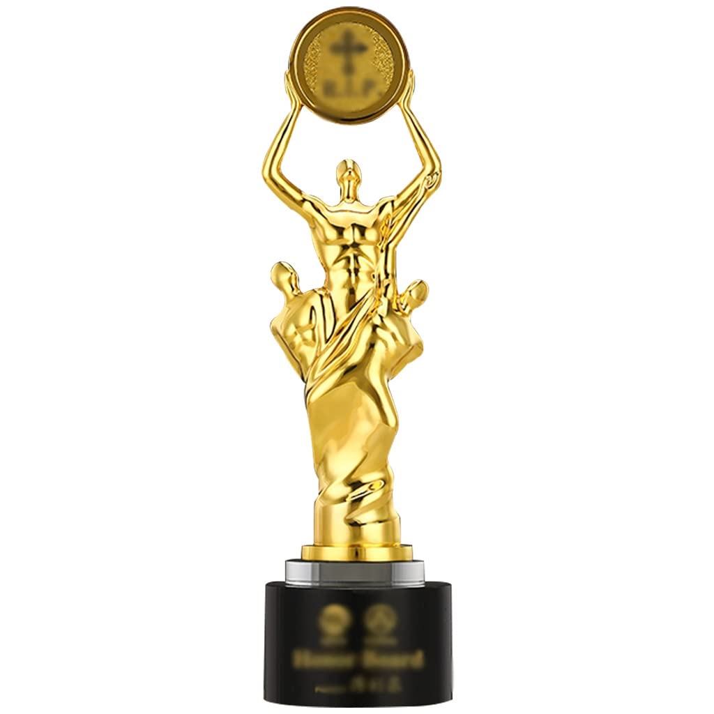 Golden Metal Award Trophy Cup for Teamwork & Sports - Honor Trophy with Gift Box, Creative Living Room Decor & Winner Prize - Perfect for Office Awards, School Competitions & Sports Events