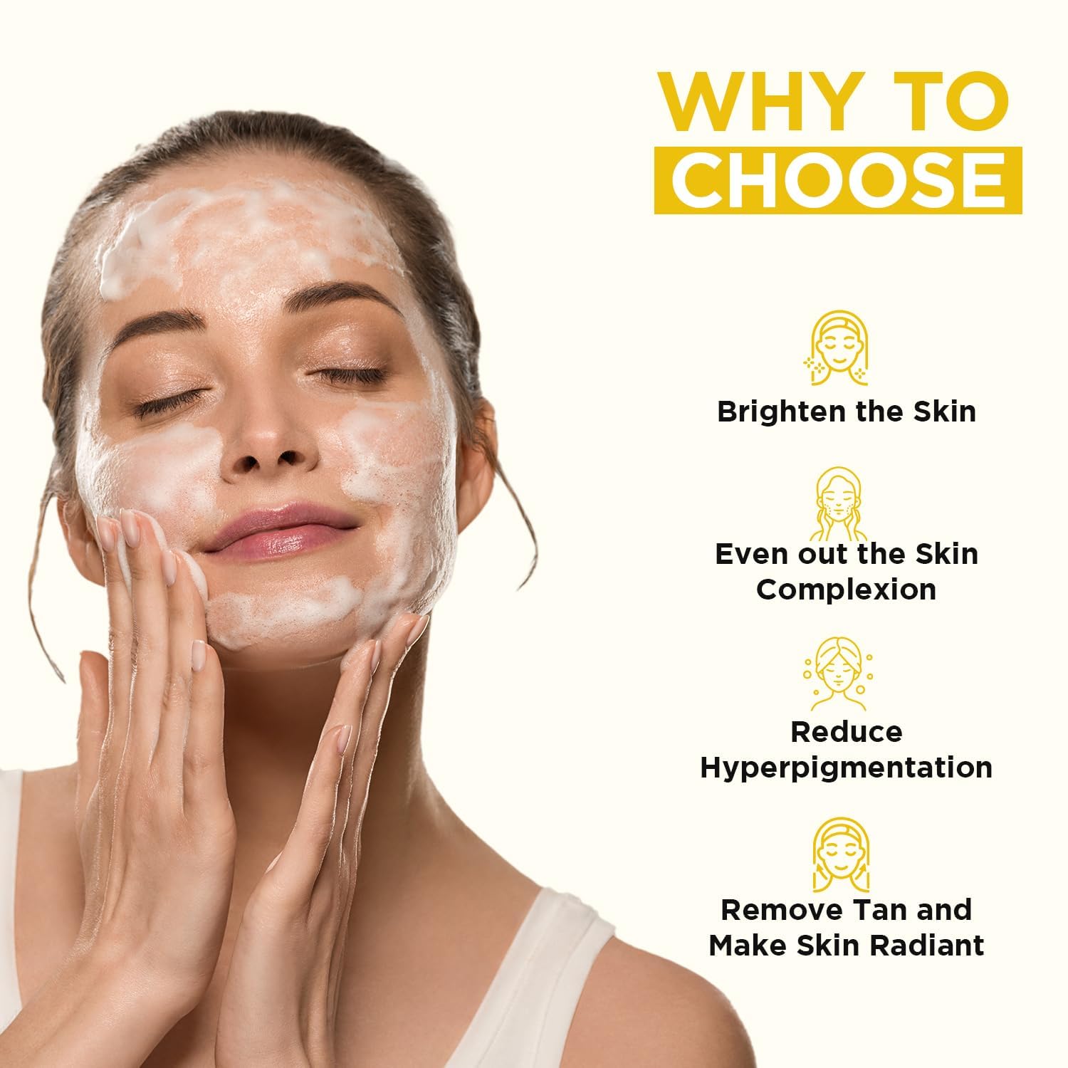 Glow Ubtan Face Wash with Turmeric, Kojic Acid & Niacinamide for Skin Brightening, Tan Removal & Even Tone - 100ml | Dermatologist Tested | For Men & Women | Daily Use for Radiant, Glowing Skin