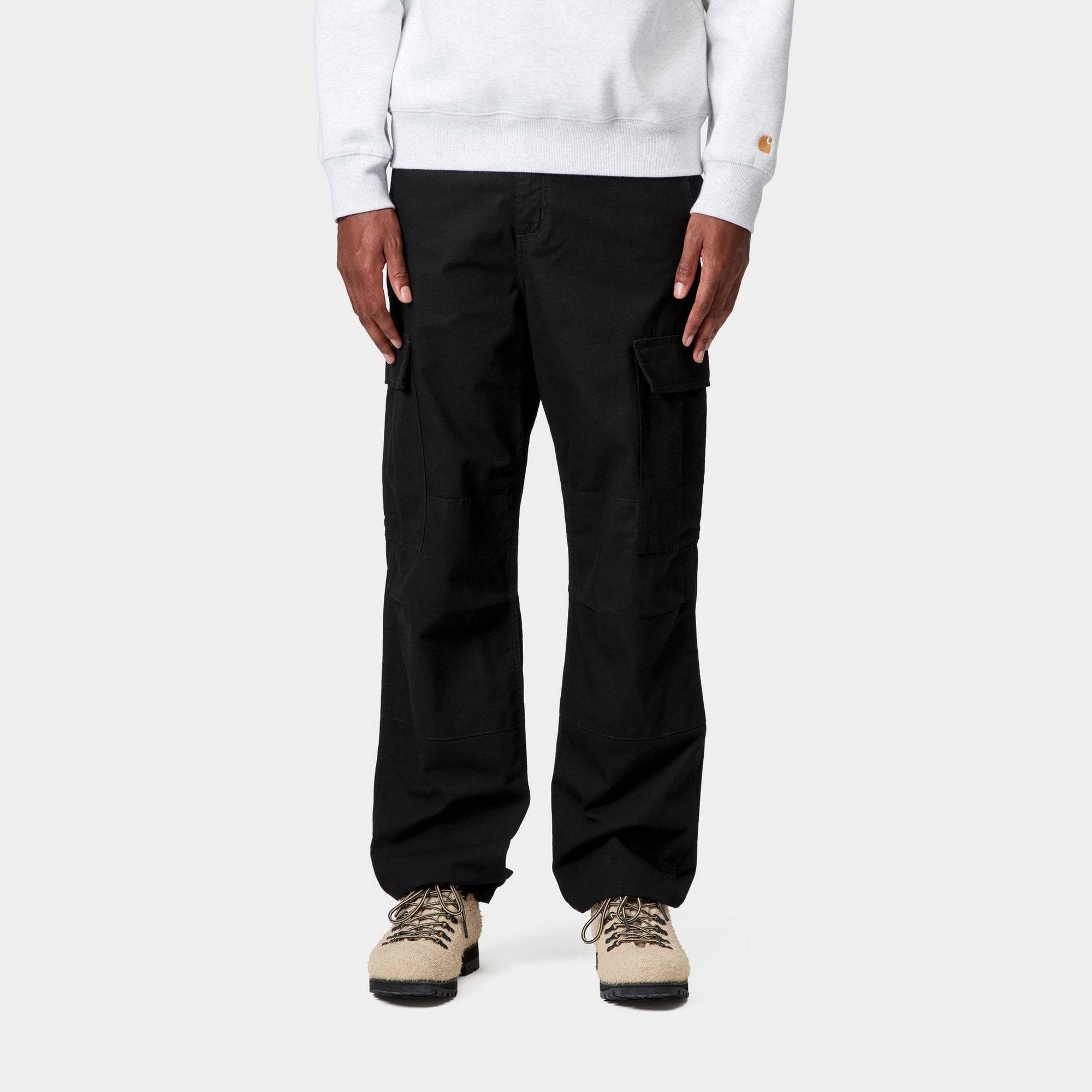 Men's Black Cargo Pants - Durable Work Pants with Multiple Pockets for Outdoor, Hiking & Casual Wear | Comfortable Utility Pants for Work, Travel & Everyday Use