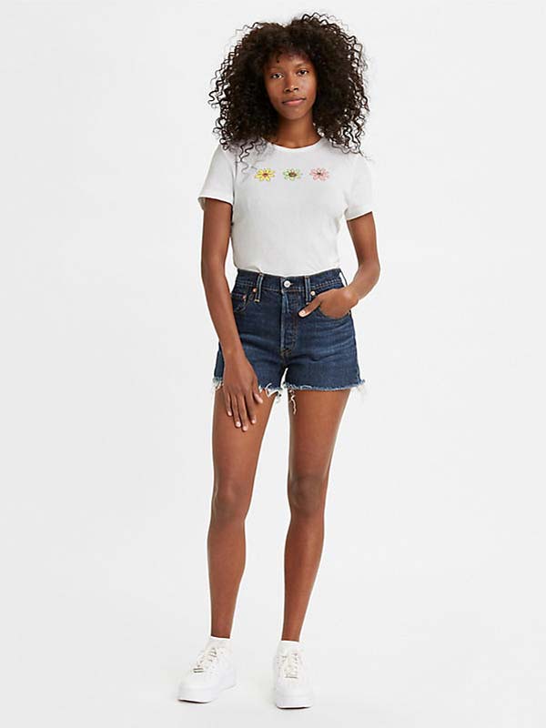 Levi's 563270225 Women's 501 Original High Rise Jean Shorts | Vintage Denim Cutoffs for Casual Wear & Summer Outfits