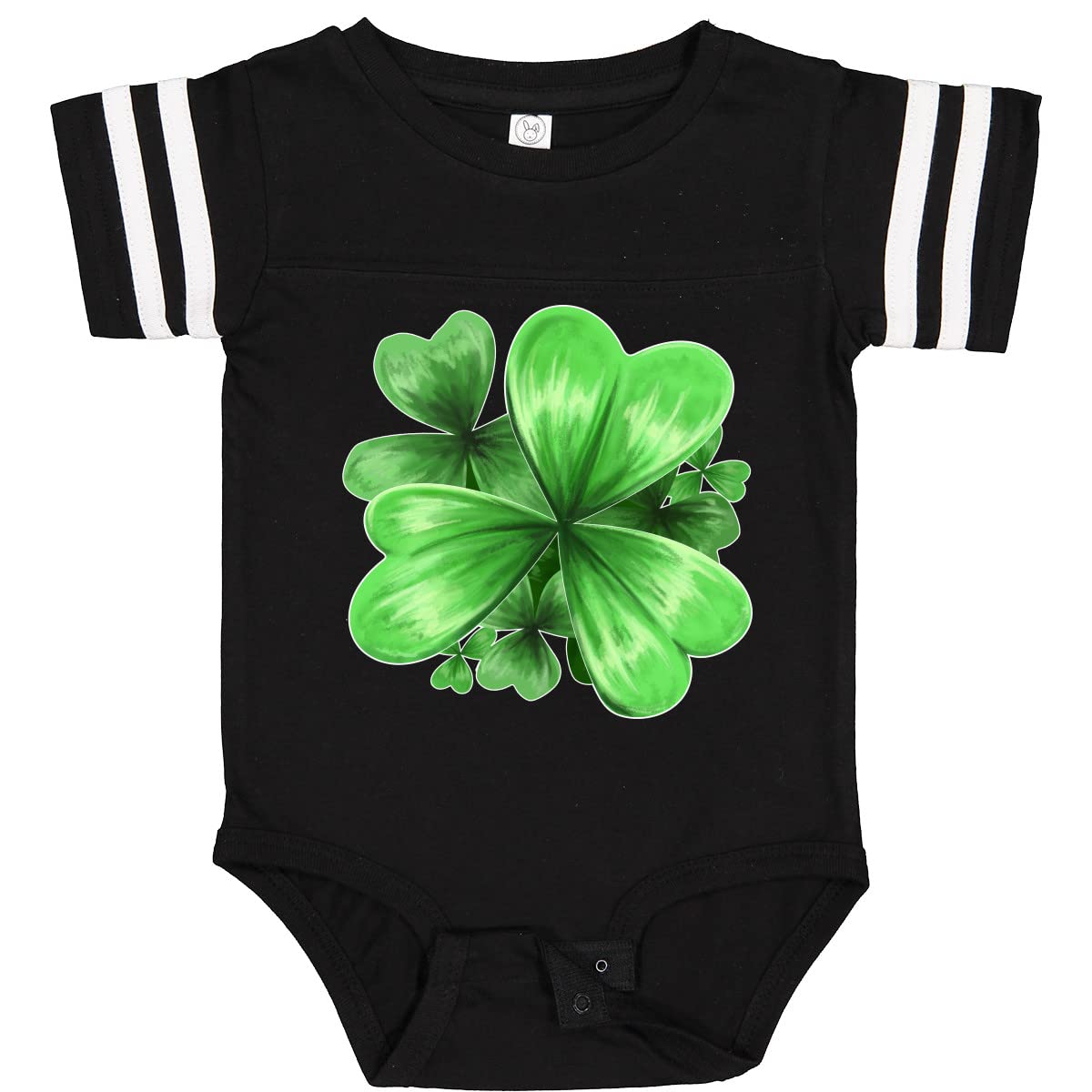 Inktastic Painted Clover Patch Shamrocks Baby Bodysuit - St. Patrick's Day Outfit for Babies & Toddlers - Perfect for Irish-Themed Parties, Family Photos & Holiday Celebrations