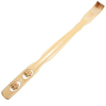 2 in 1 Bamboo Back Scratcher & Massage Stick - Full Body Itch Relief & Relaxation Tool for Home, Office, and Travel Use