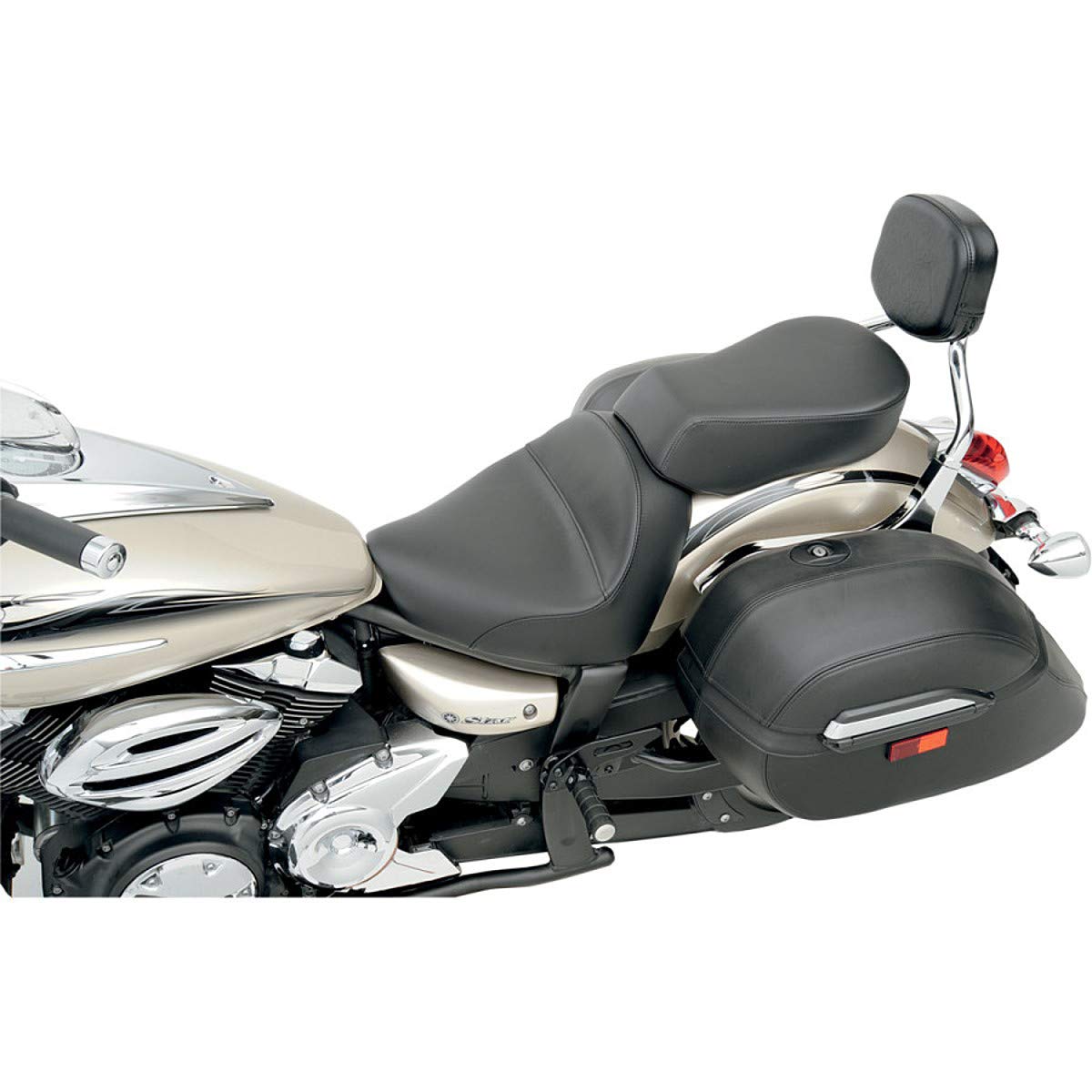 Saddlemen Renegade Deluxe Solo Motorcycle Seat - Black | Comfortable Cruiser Seat for Harley, Honda, Yamaha | Perfect for Long Rides & Road Trips