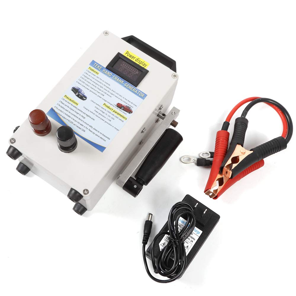 Hand Crank Generator - 150W Portable Emergency Power Supply for Phone Charging, Camping & Outdoor Survival Gear - Manual Power Bank for Emergency Kits & Off-Grid Adventures