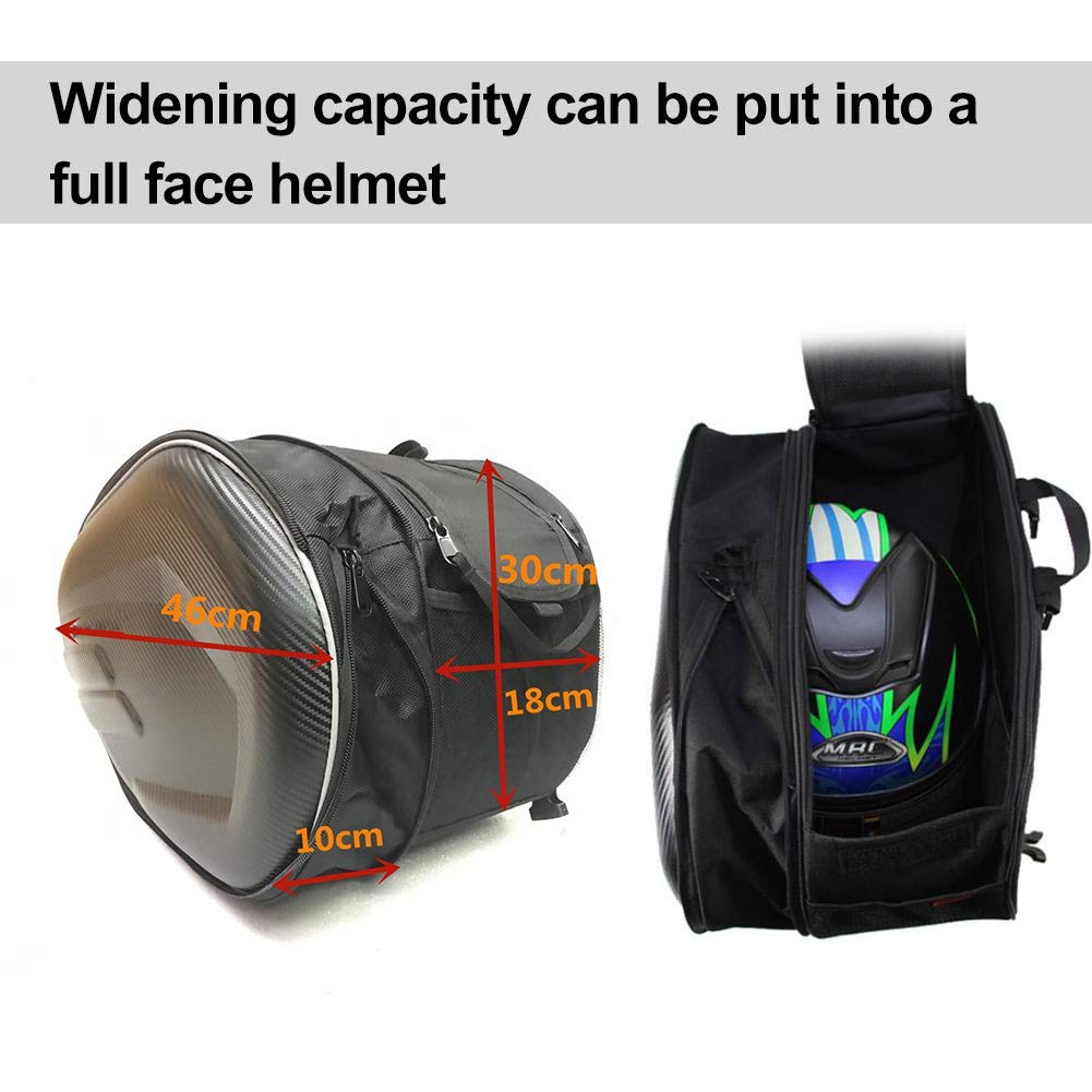 **Waterproof Motorcycle Saddle Bags & Helmet Storage - Durable Powersports Luggage for Full Face Helmets & Pillion Seat - Ideal for Long Rides, Commuting & Adventure Travel**