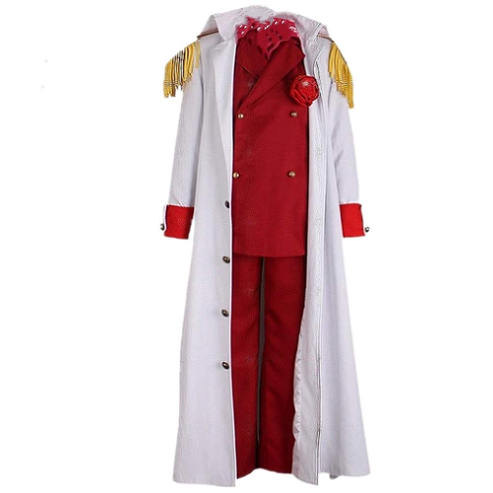 **Akainu Sakazuki Navy Admiral Cosplay Costume - Anime One Piece Red Dog Trench Coat Uniform Set for Halloween & Comic Con**