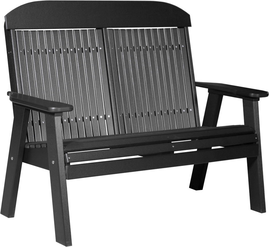 LuxCraft 4-Foot Classic Wooden Bench - Sturdy Indoor/Outdoor Garden, Patio, and Entryway Seating Furniture for Home Decor