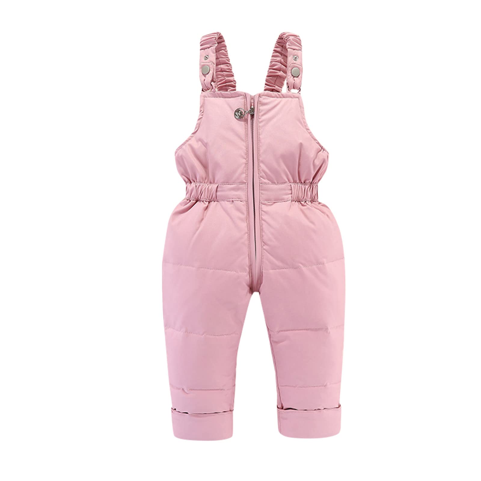 SYNIA Winter Baby Girls Snowsuit with Fur Hood - Warm Windproof Puffer Coat & Snow Bib for 1-4 Year Olds - Perfect for Snow Play, Outdoor Adventures & Cold Weather Protection