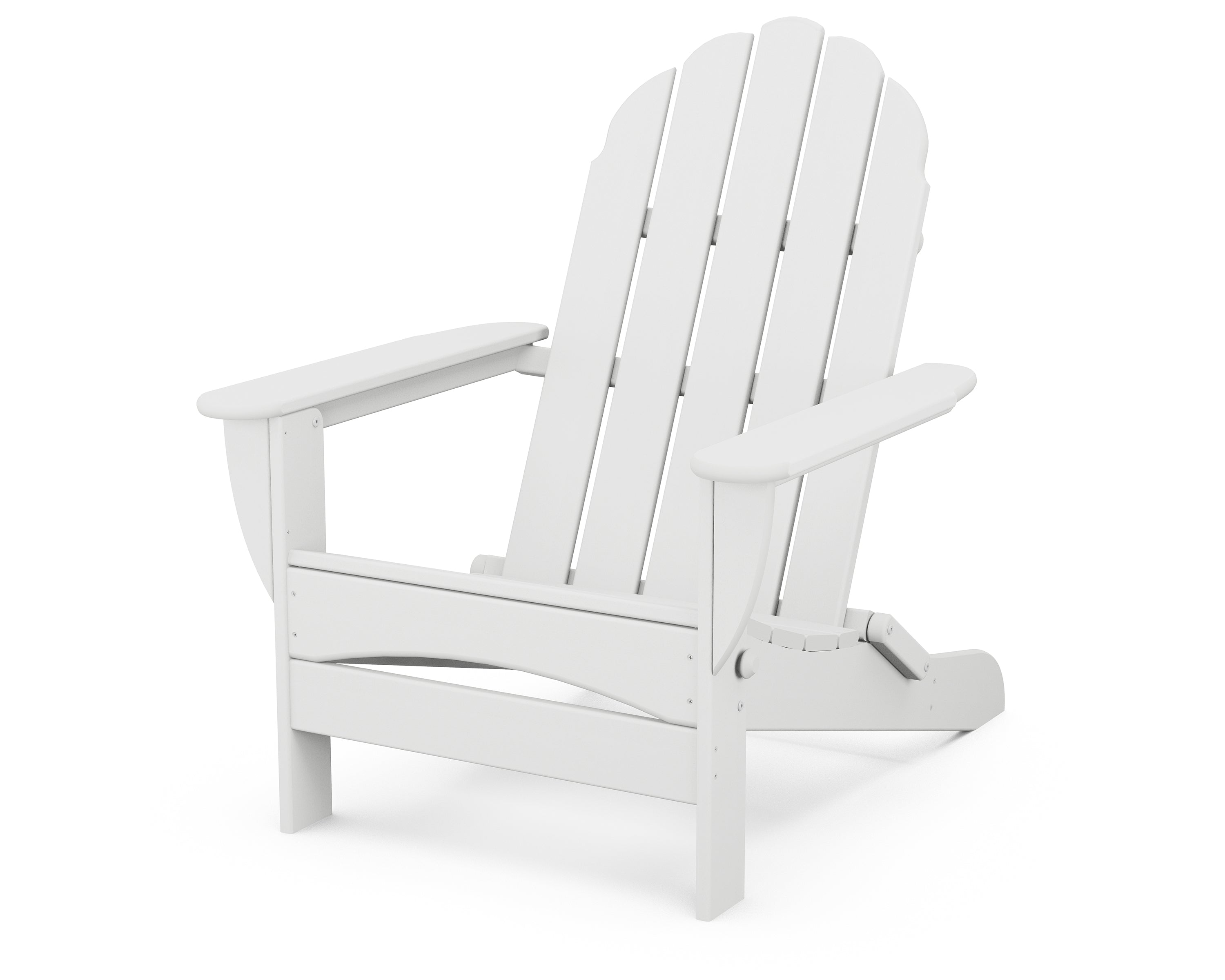 POLYWOOD Classic Oversized Folding Adirondack Chair - Durable Outdoor Furniture for Patio, Poolside & Garden - Weather-Resistant Recycled Plastic Material - Comfortable Lounge Seating for Backyard, Deck & Porch