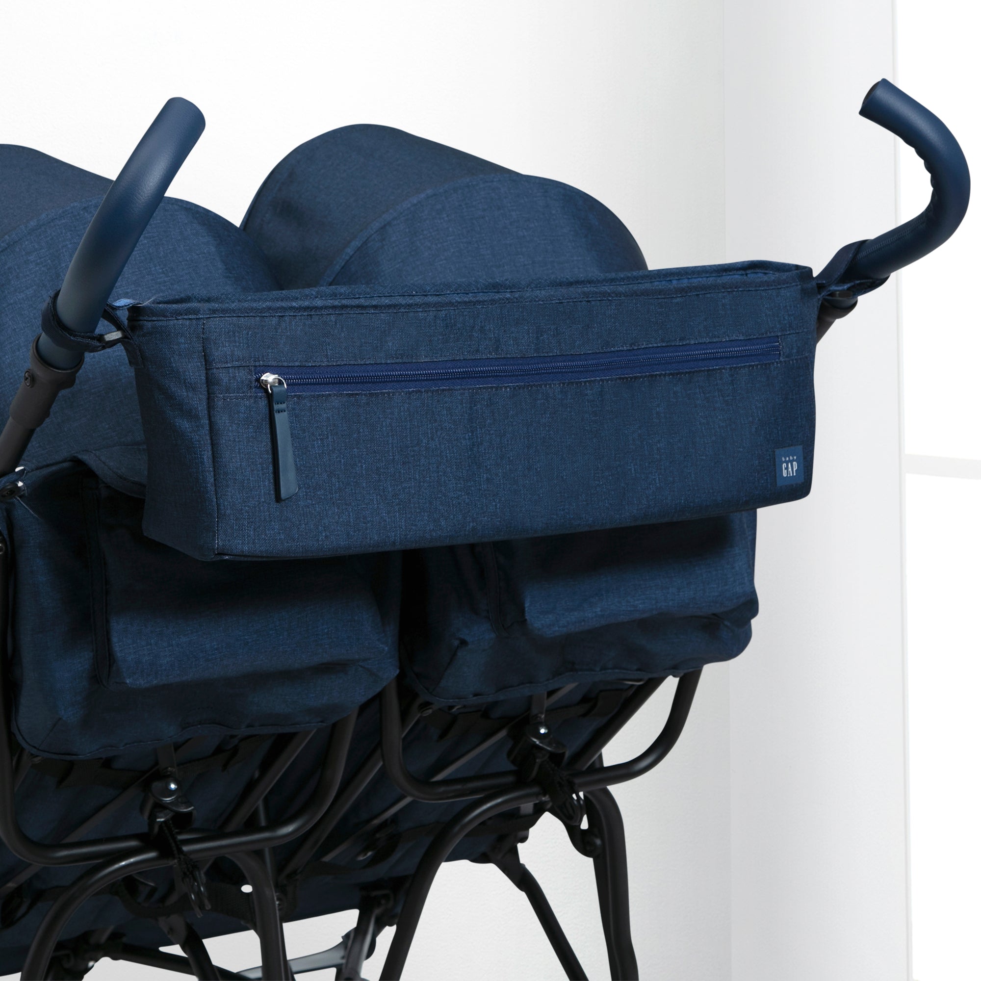 BabyGap Classic Parent Organizer for Double Stroller - Convenient Storage for Diapers, Bottles & Essentials - Perfect for Shopping, Travel & Family Outings