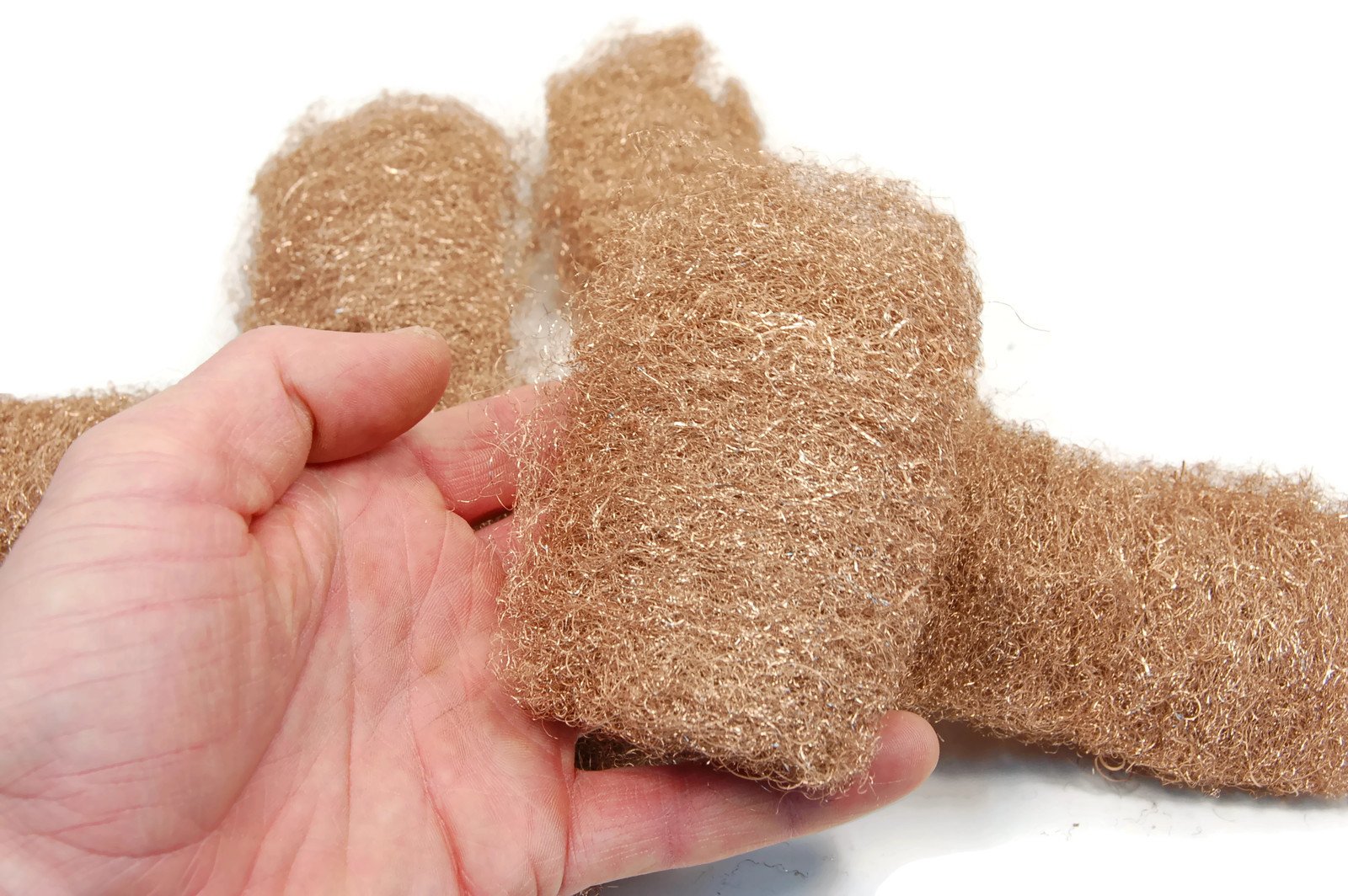 Rogue River Tools Bronze Wool Pads (8-Piece Set) - Coarse Grade for Metal Polishing, Cleaning, and Restoration - Perfect for Automotive, Jewelry, and DIY Projects