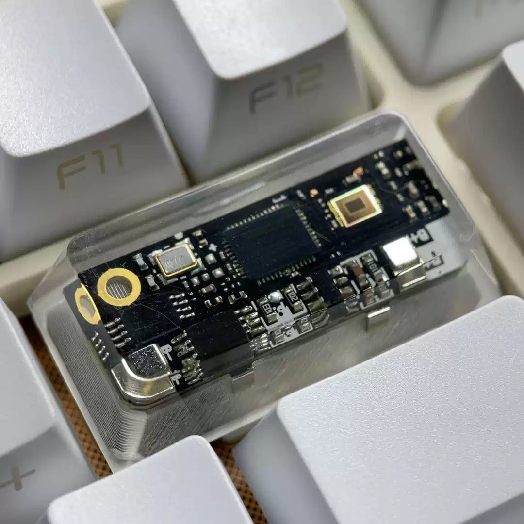 Custom Metal Gear Artisan Keycaps - 2U Circuit Board Design with Resin Encapsulation for Mechanical Keyboards - Perfect for Gaming, Typing & Custom Keyboard Builds