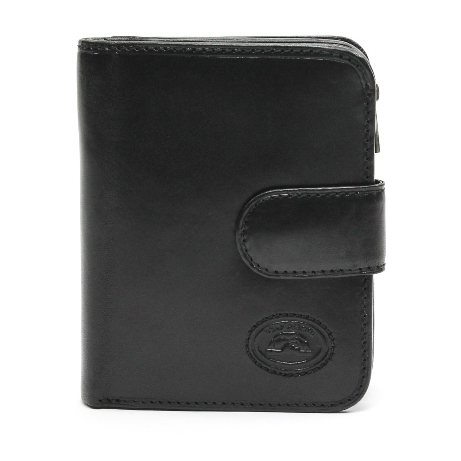 Tony Perotti Women's Italian Bull Leather Compact Clutch Wallet - RFID Blocking Credit Card Holder with ID Window & Zippered Coin Pocket - Perfect for Everyday Use, Travel, and Gift Giving