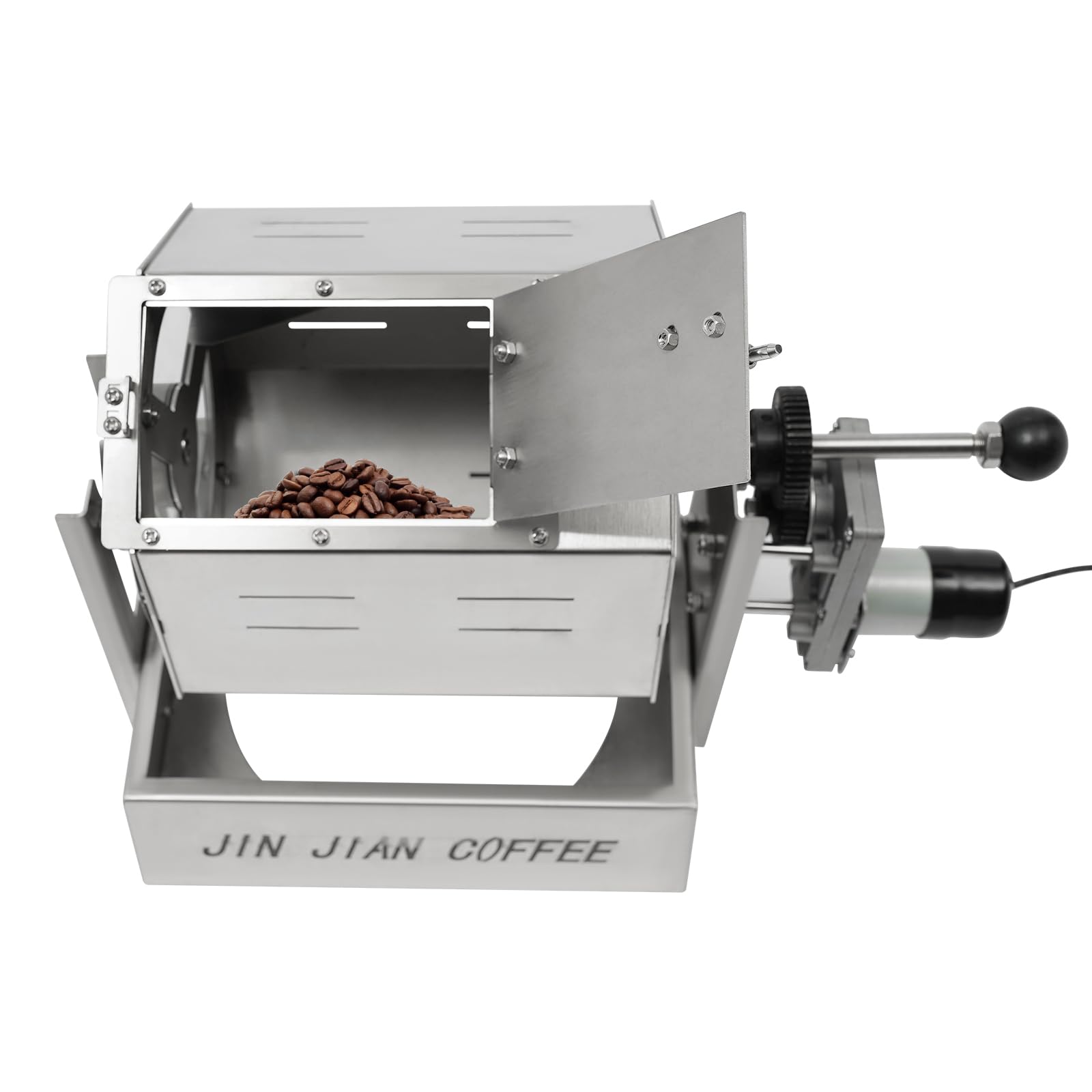 Premium Stainless Steel Drum Coffee Bean Roaster with Gas Burner - Perfect for Home Roasting, Coffee Shops & Small Batch Artisan Coffee Production