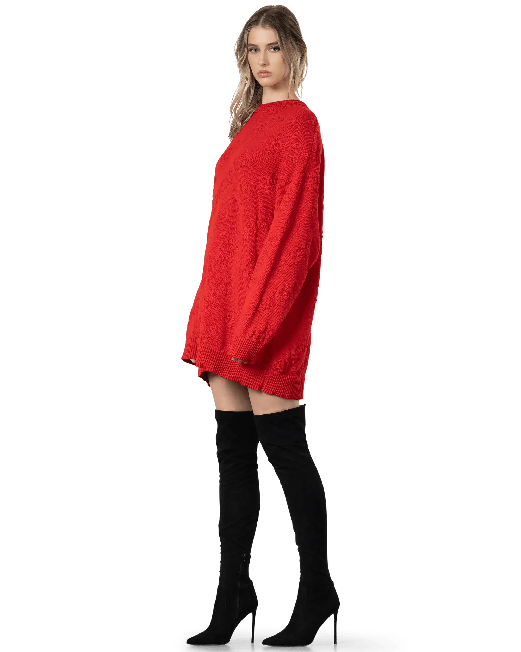 3D Knit Long Sleeve Sweater for Women - Soft Comfortable Pullover Winter Sweater - Perfect for Office, Date Night & Casual Outfits