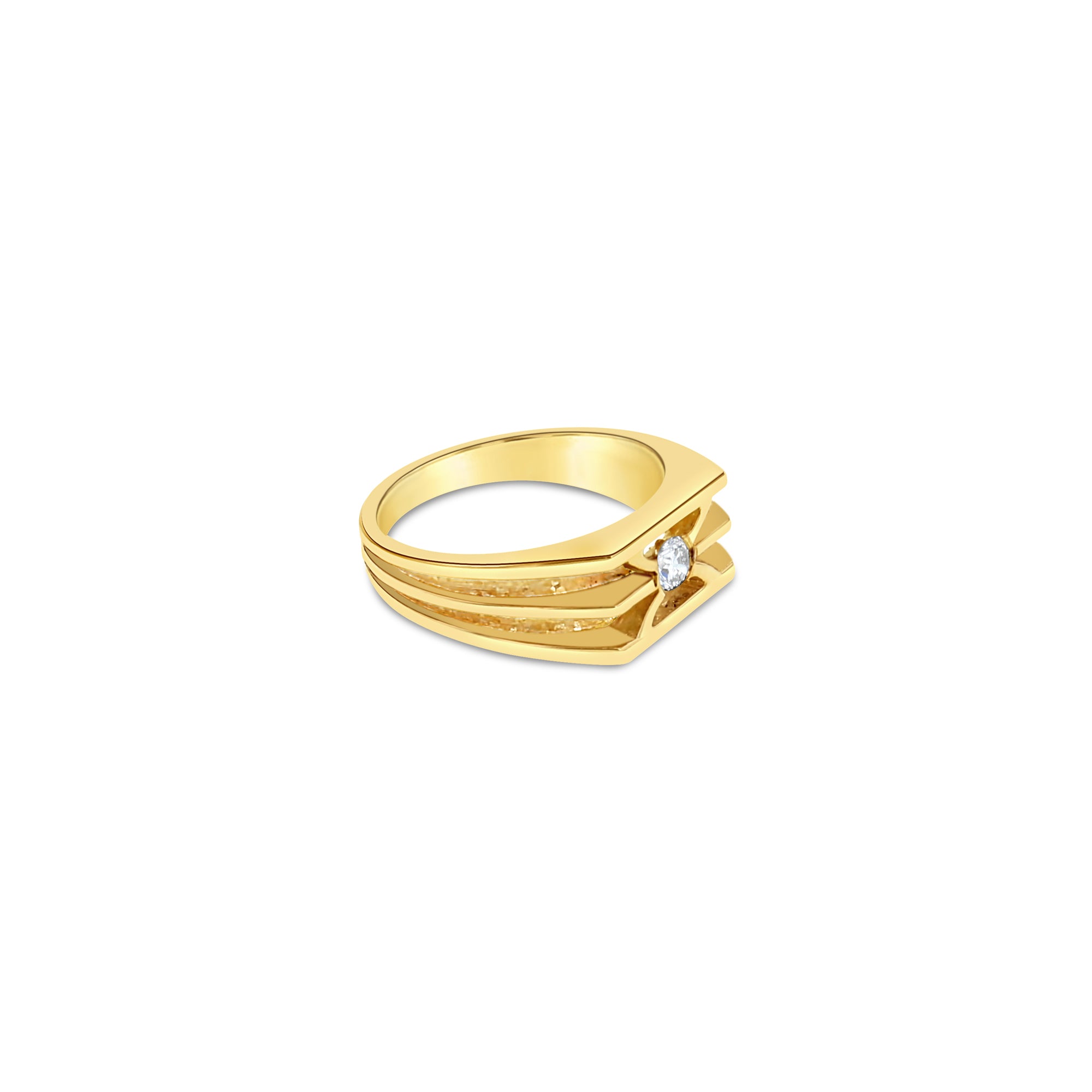0.20 Carat Solitaire Diamond Ring in 14K Yellow Gold - Elegant Engagement & Wedding Jewelry for Women