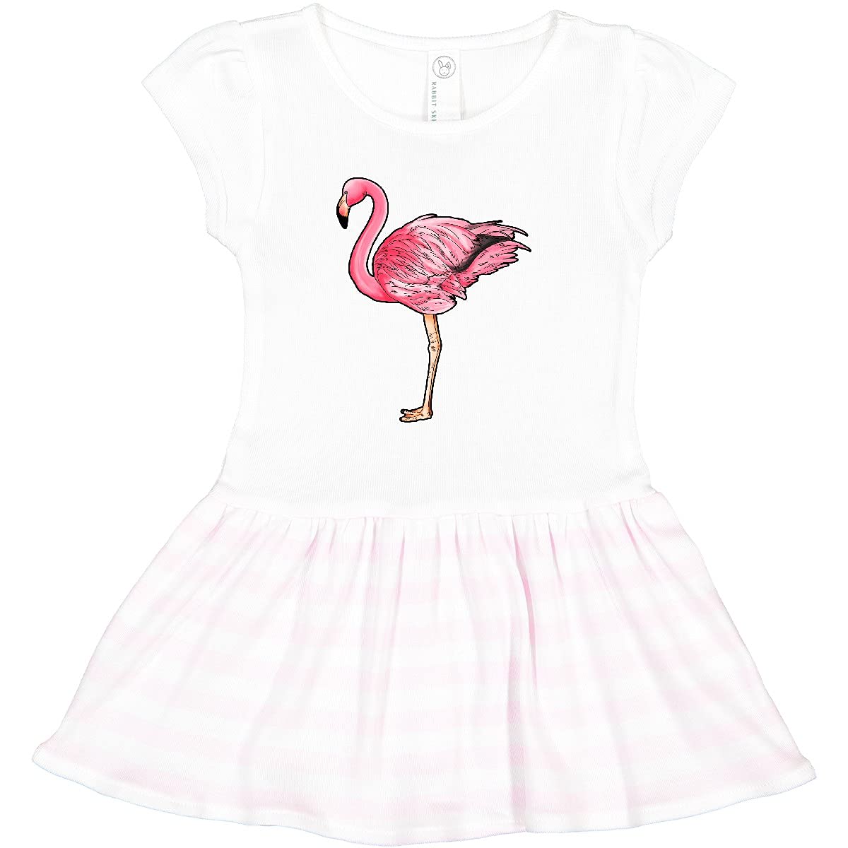 Inktastic Pink Flamingo Toddler Dress - Cute Flamingo Print Baby Girl Outfit for Summer, Beach & Birthday Parties