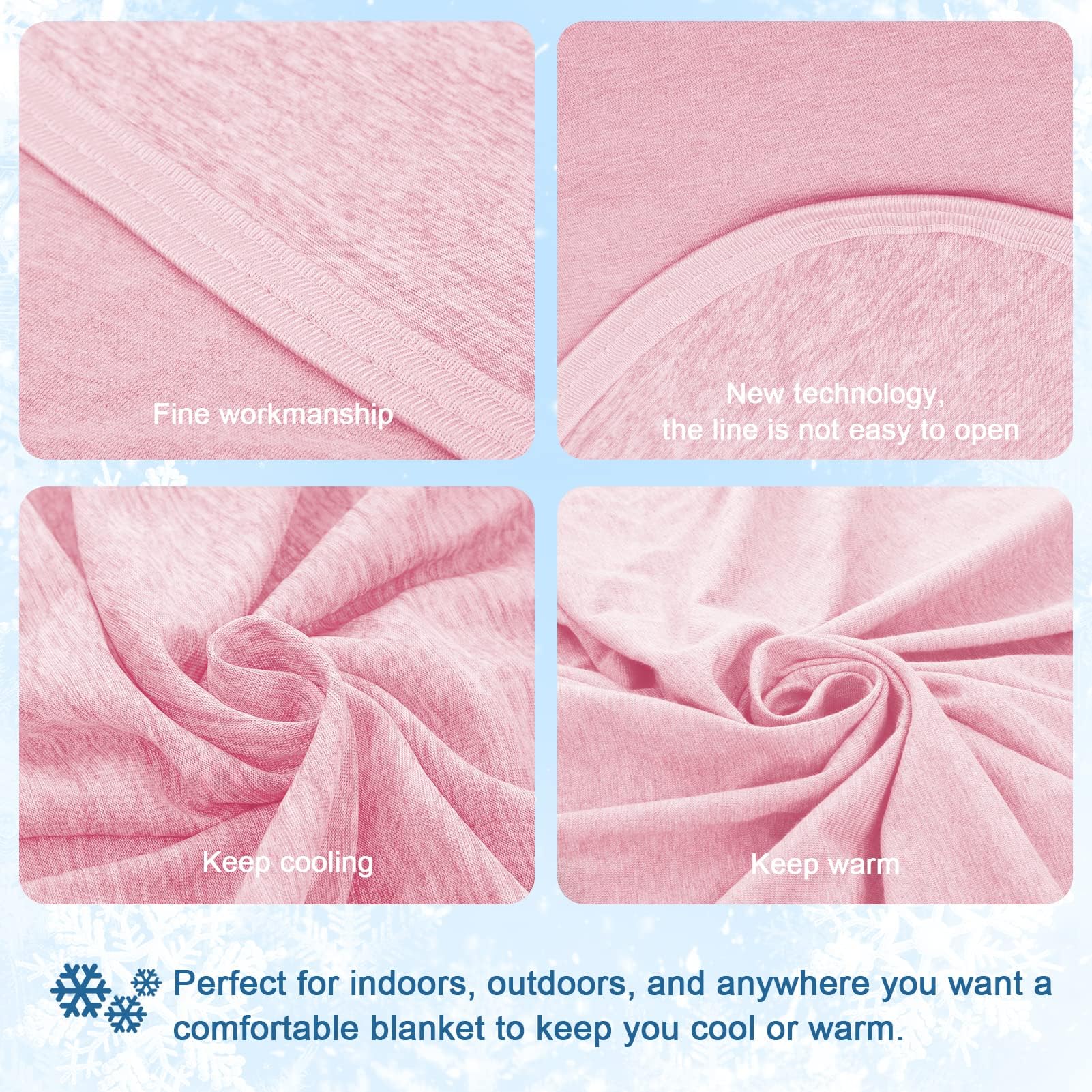 Chill & Comfort Cooling Blanket for Hot Sleepers - Lightweight Summer Cooling Blanket for Night Sweats & Hot Flashes - Soft Breathable Bed Blanket for Adults - Twin Size Pink - Perfect for Hot Summer Nights & Menopause Relief