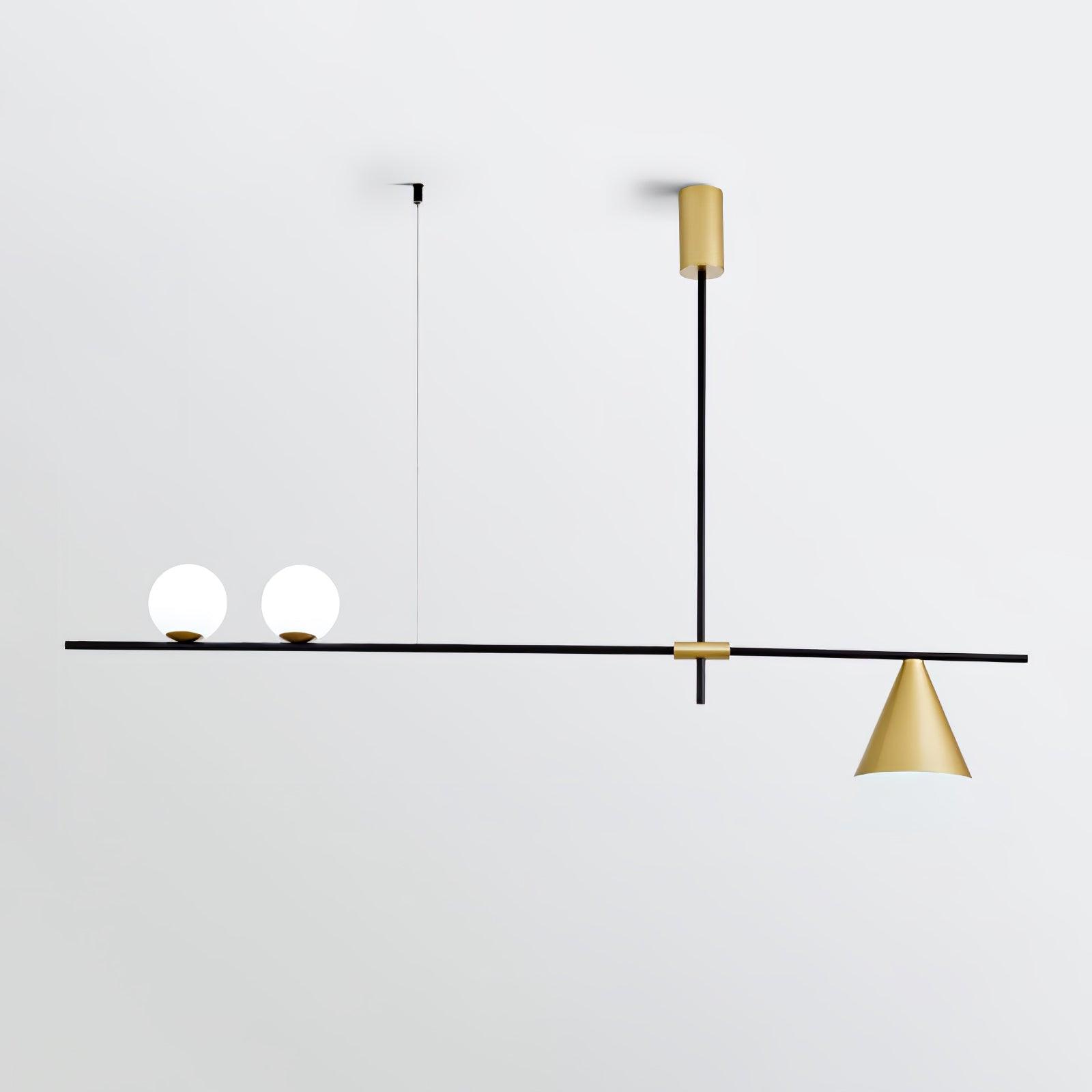Eclipse Linear Suspension Light - Modern LED Pendant Lighting Fixture for Kitchen Island, Dining Room & Office | Dimmable Contemporary Hanging Light