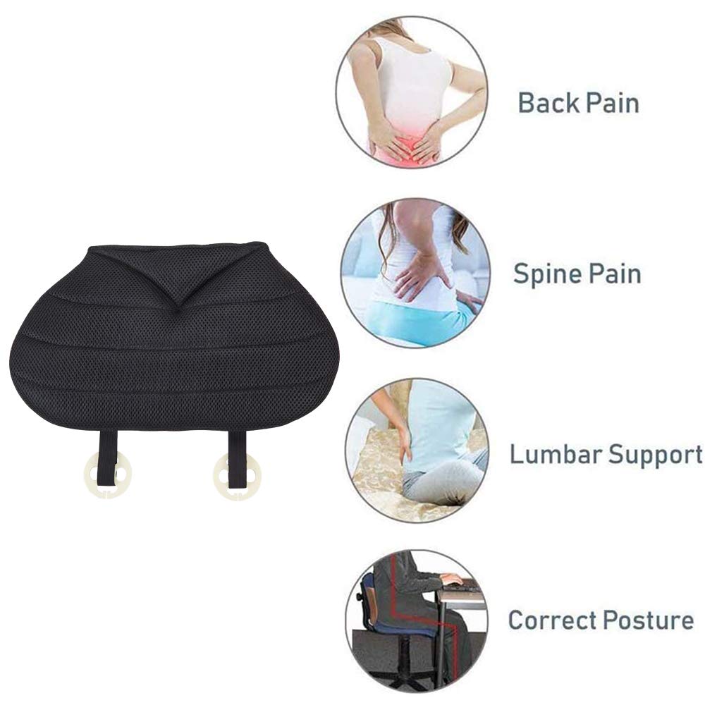 Big Hippo 3D Mesh Car Seat Cushion - Orthopedic Memory Foam Seat Pillow for Office Chair & Car - Pressure Relief & Back Support - Perfect for Long Drives, Work from Home & Road Trips