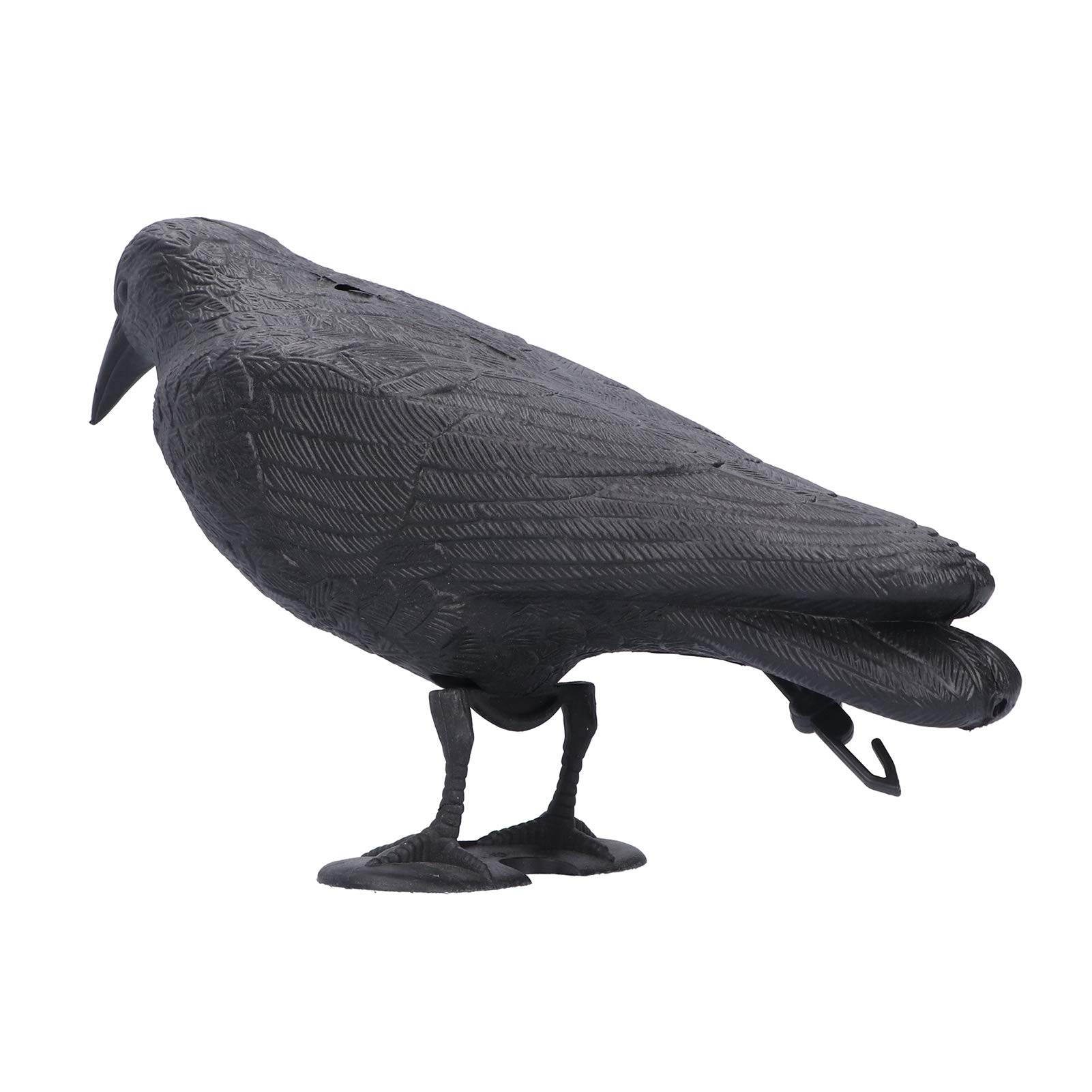 Realistic Plastic Crow Decoration - Lifelike Smooth Lines & Fine Craftsmanship for Garden, Hunting Decoy, Halloween Decor - Perfect for Vegetable Gardens, Courtyards & Outdoor Market Scenes