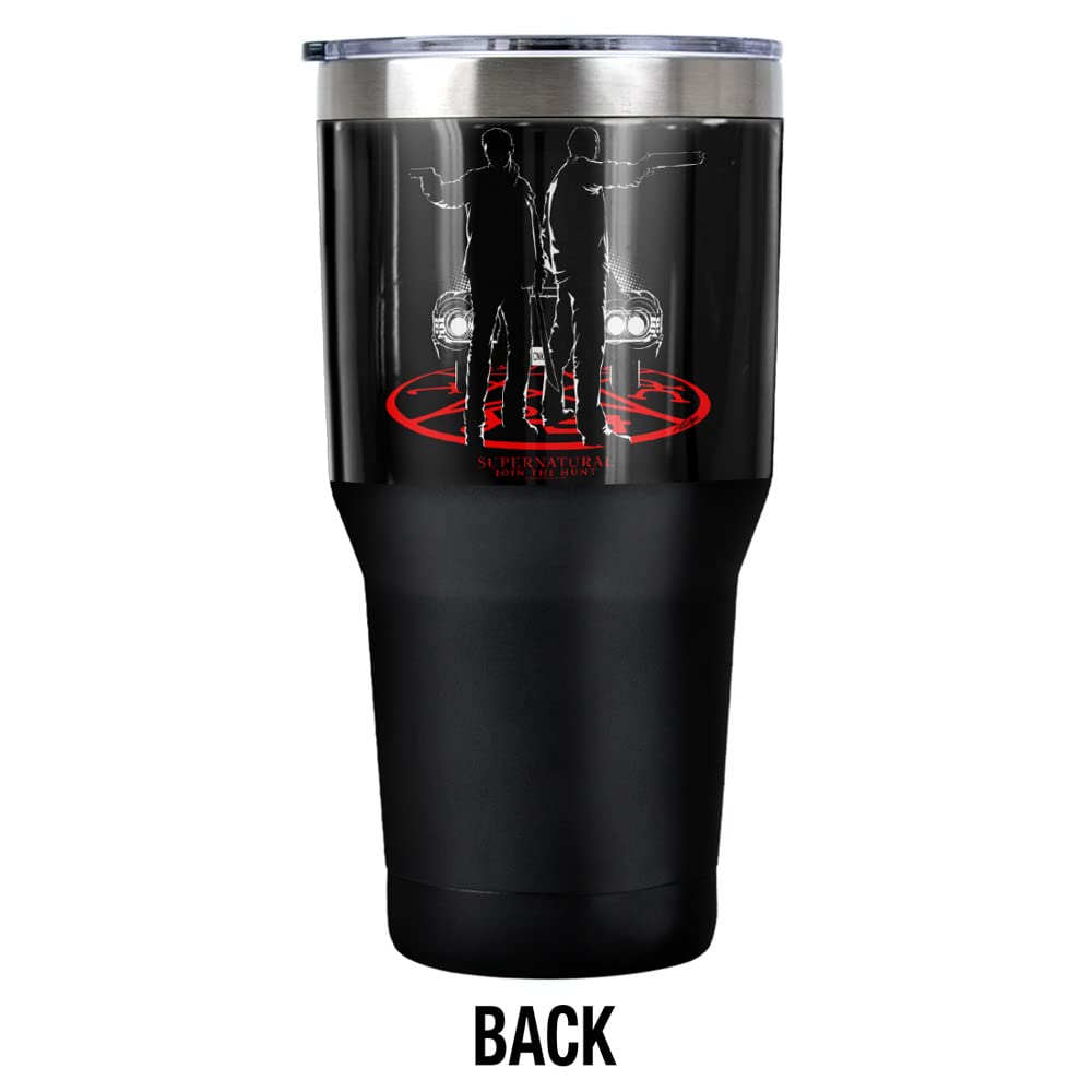 Supernatural Silhouettes 30 oz Stainless Steel Tumbler - Vacuum Insulated Double Wall Coffee Travel Mug with Leakproof Sliding Lid - Perfect for Office, Gym & Outdoor Adventures