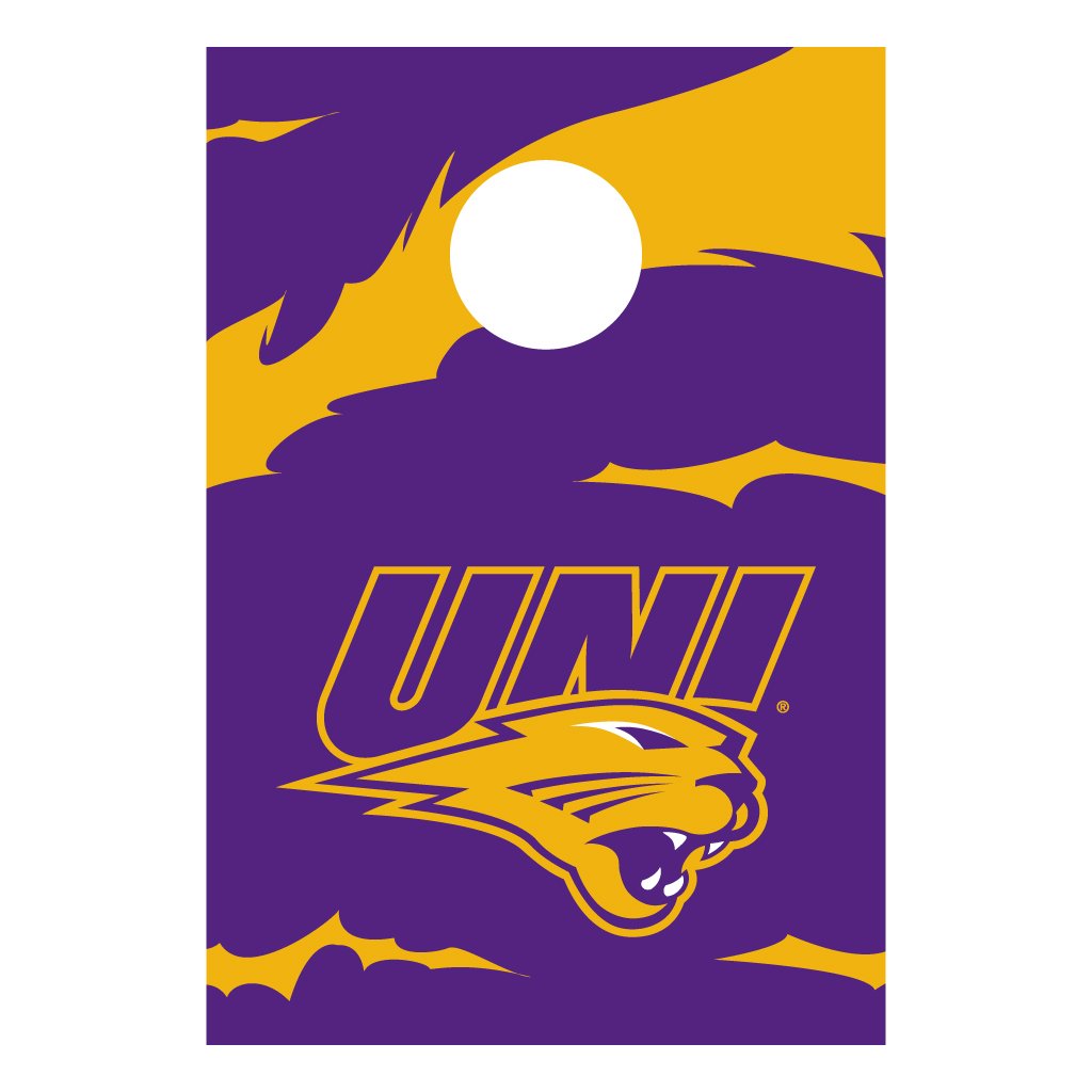 University of Northern Iowa Cornhole Bag Toss Game Set - Premium Outdoor Lawn Games for Tailgating, Backyard Parties & College Events - UNI Cornhole Boards with Bean Bags