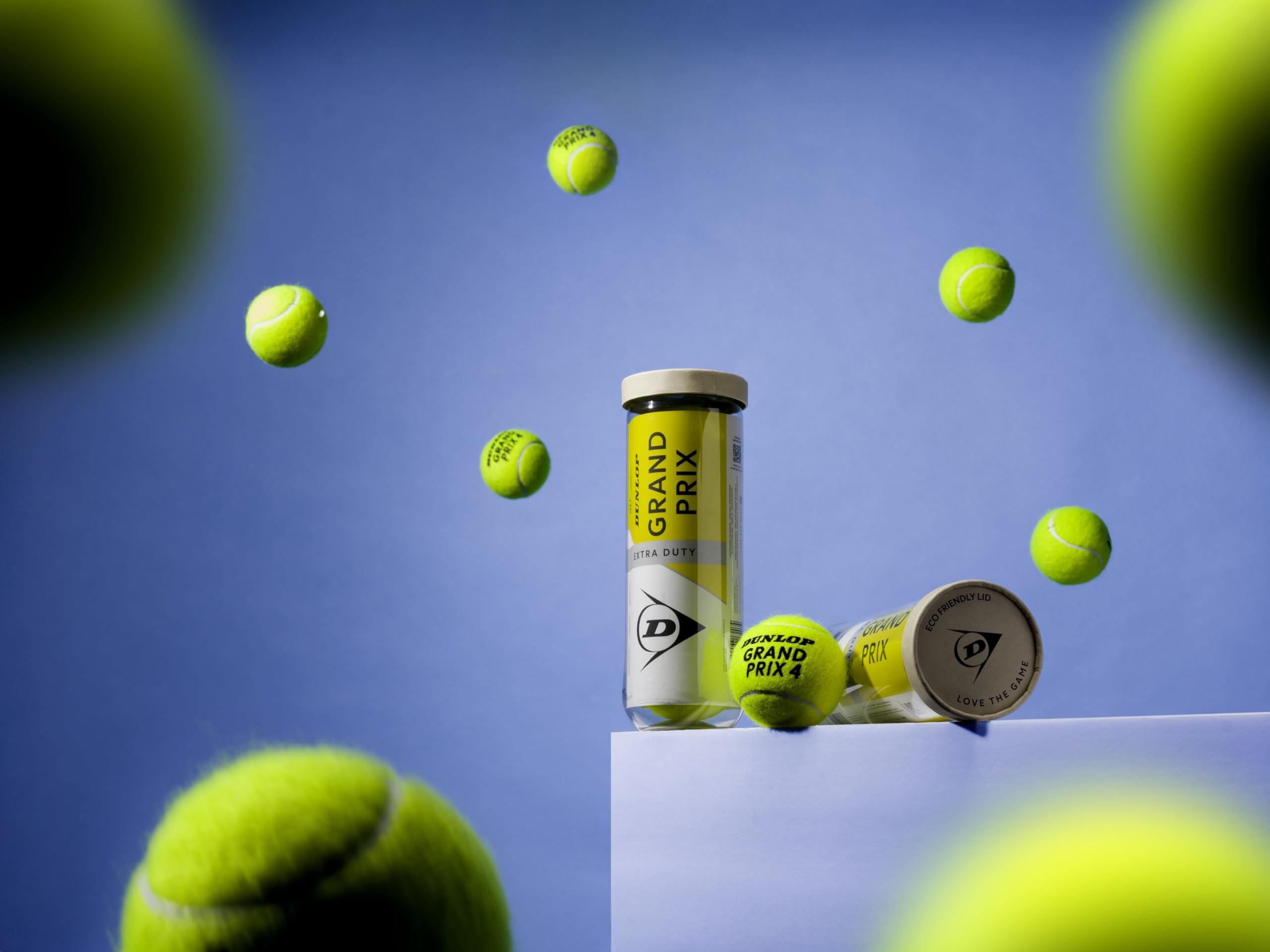 Dunlop Sports Grand Prix Tennis Balls - 24 Can Case (72 Balls) - Regular & Extra Duty for Tournament, Practice & Club Play