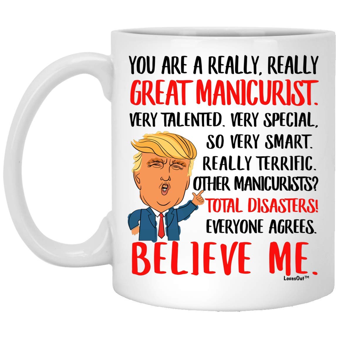 Funny Coffee Mugs for Coworkers - 11oz White Ceramic Cup - Great Manicurist Birthday Gift Ideas & Christmas 2024 Presents - Perfect for Office Humor, Coffee Breaks & Gift Exchanges