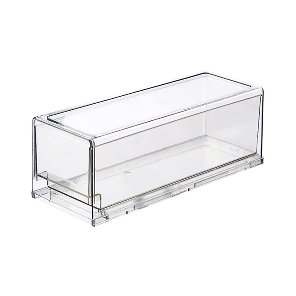 KinSanCup Clear Refrigerator Organizer Drawers - Stackable Food Storage Containers for Vegetables, Fruits & Leftovers | BPA-Free PET Plastic Kitchen Organization | Perfect for Meal Prep & Fridge Organization