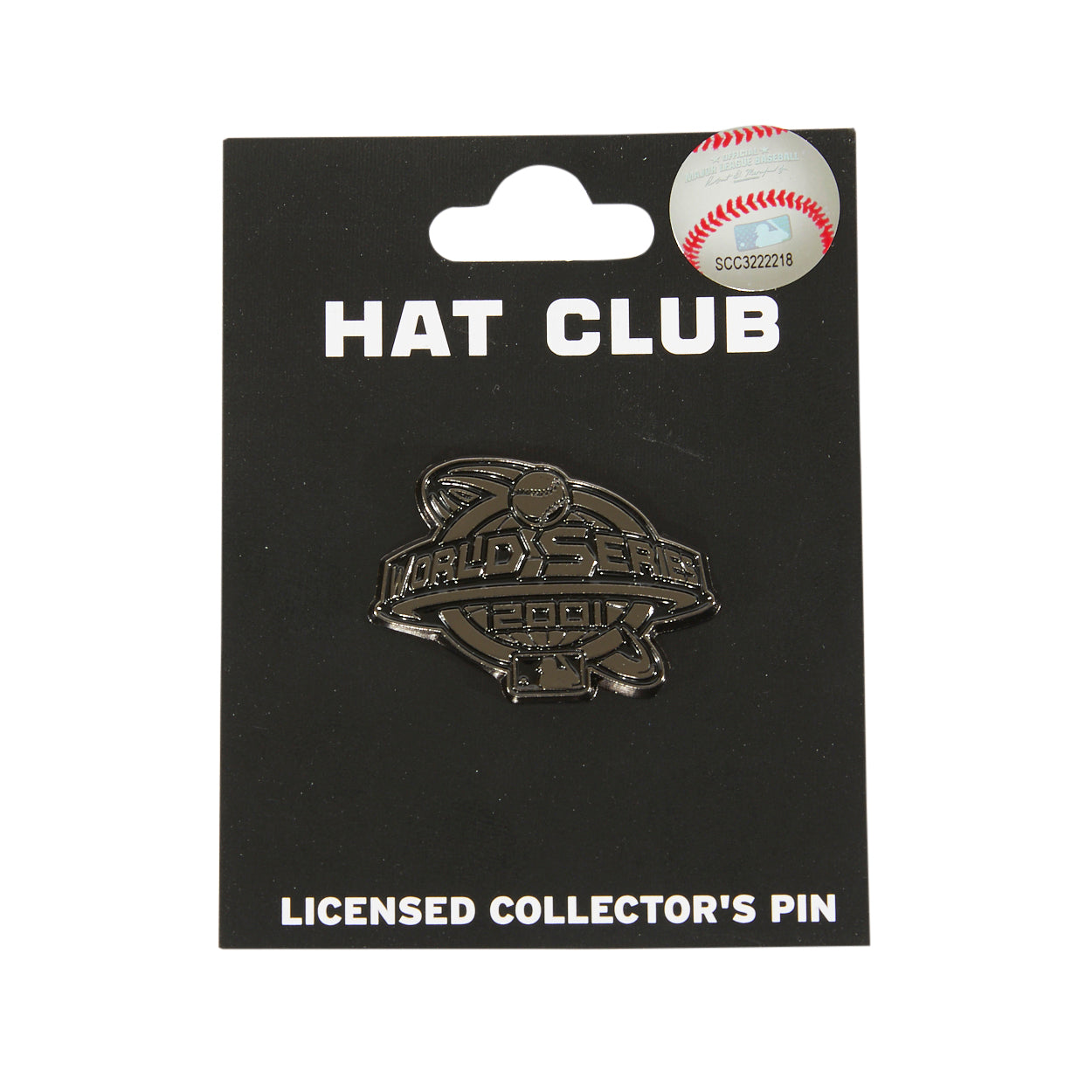 Official Hat Club 2001 World Series Pin - Black Collectible Baseball Memorabilia for Fans & Collectors | Perfect for Display, Gifts, and Sports Enthusiasts