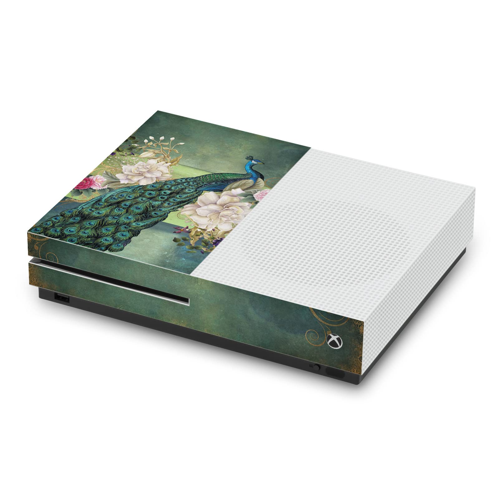 Head Case Designs Licenza Ufficiale Jena DellaGrottaglia Pavone Animali Opaca Vinile Sticker Gaming Pelle Adesivo per Xbox One S Console - Decorazione per Sala Giochi e Regalo per Gamer