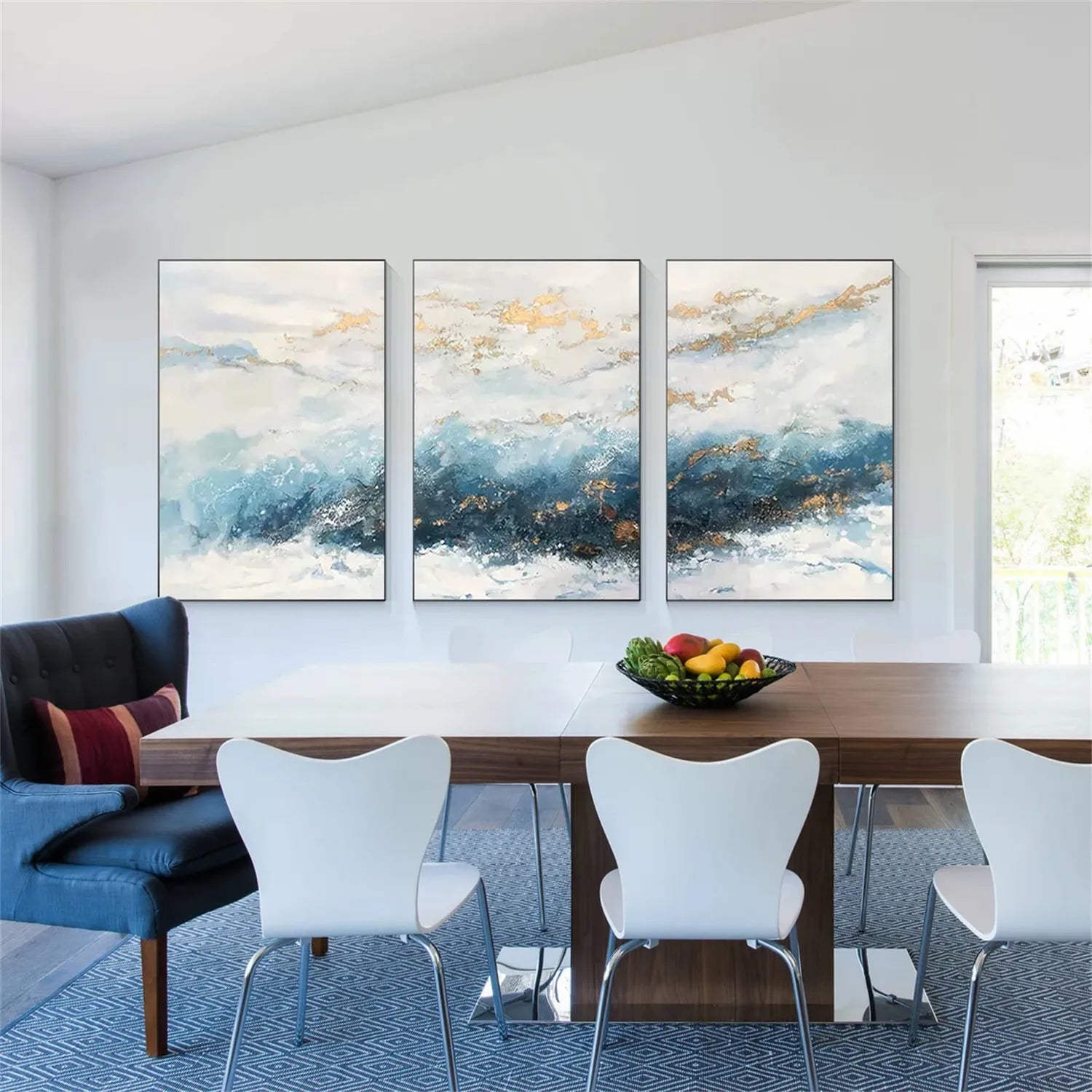 Abstract Painting Set of 3 - Modern Canvas Wall Art #AB229 | Perfect for Living Room, Bedroom & Office Decor