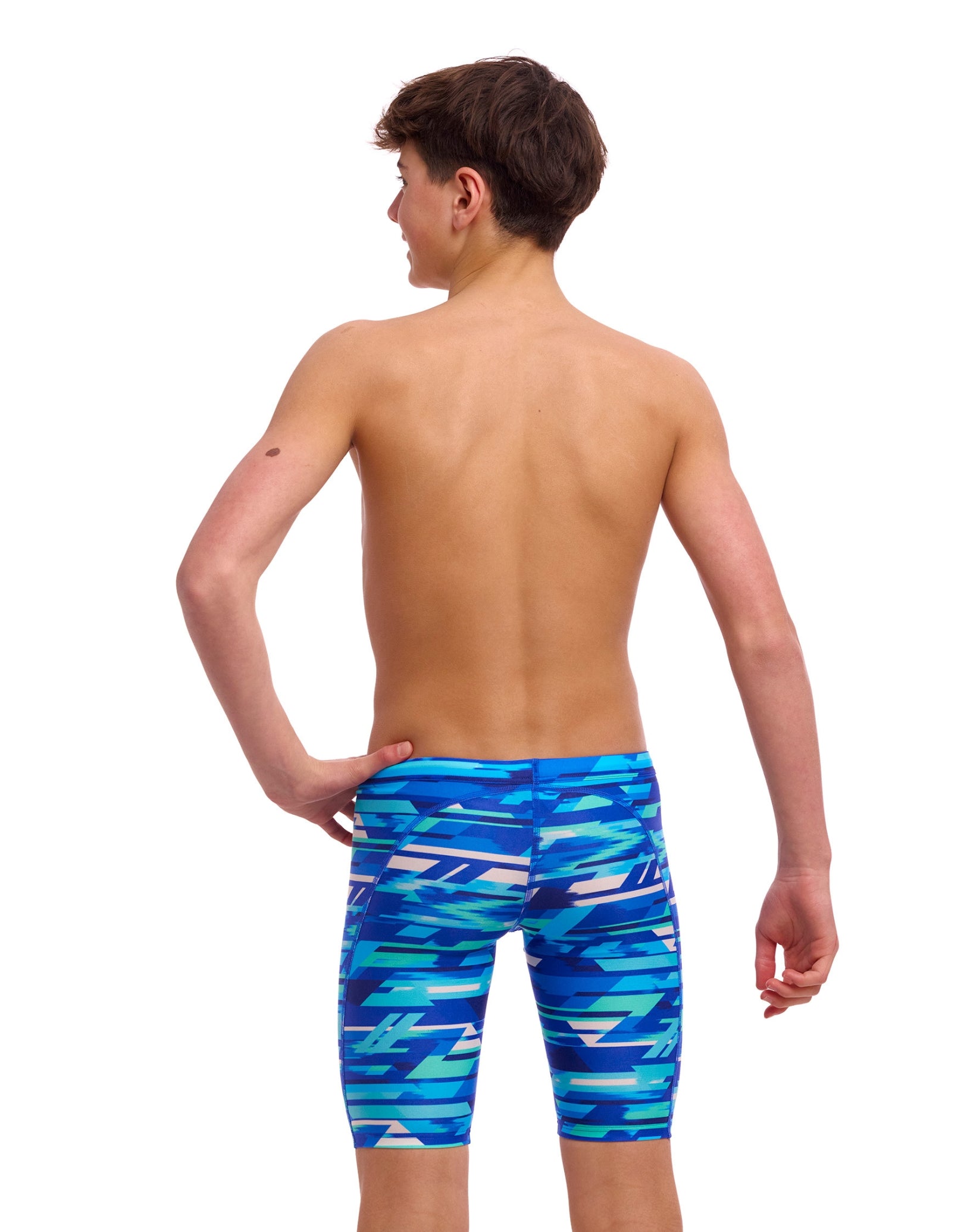 Boys Swim Training Jammer - Blue Competitive Swimwear for Kids | Perfect for Swim Practice, Lessons & Water Sports