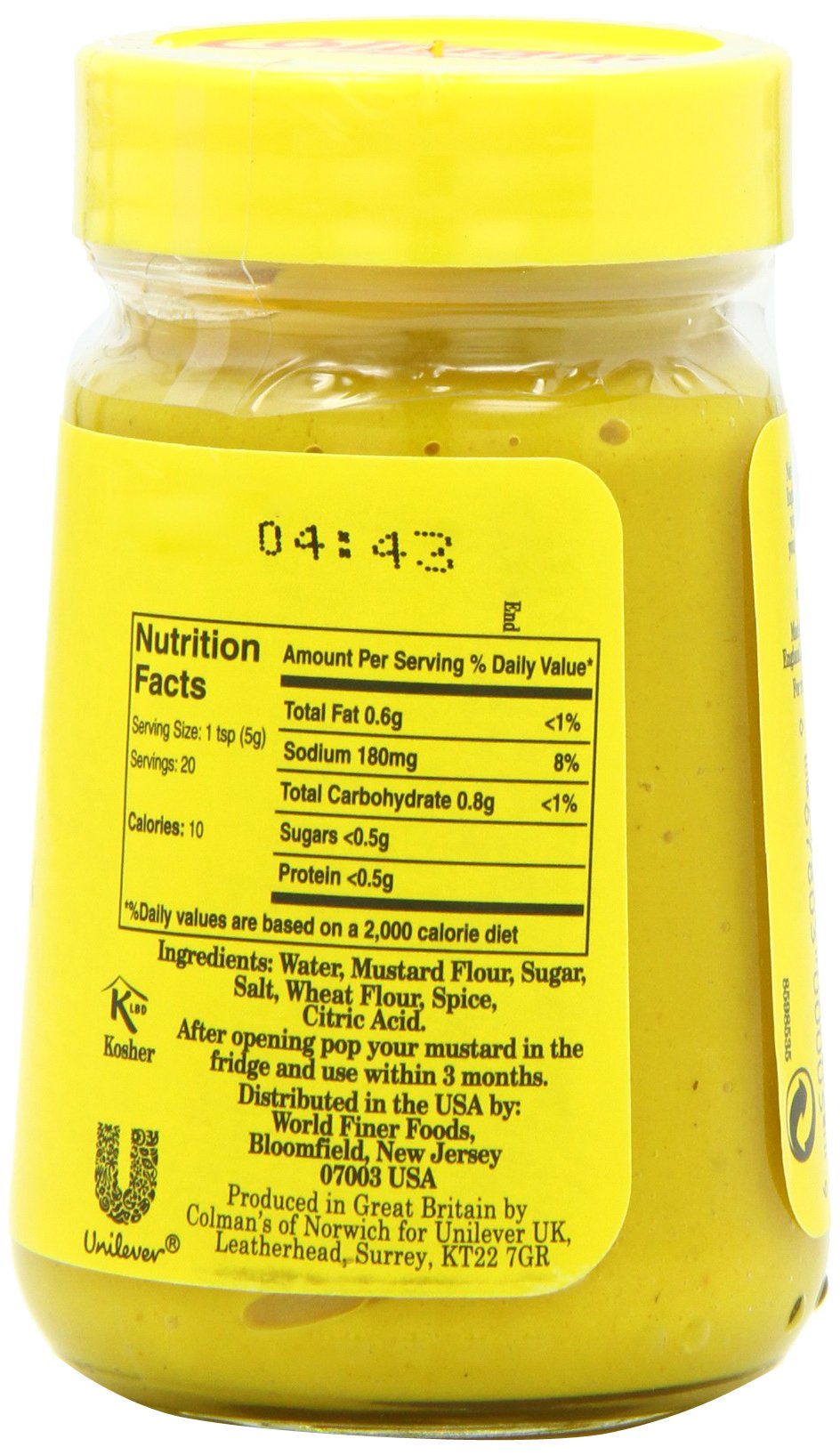 Colman's Original English Mustard - 6 Pack (3.53 oz Jars Each) | Premium Prepared Mustard for Sandwiches, Hot Dogs & Cooking | Perfect for BBQs, Picnics & British Recipes
