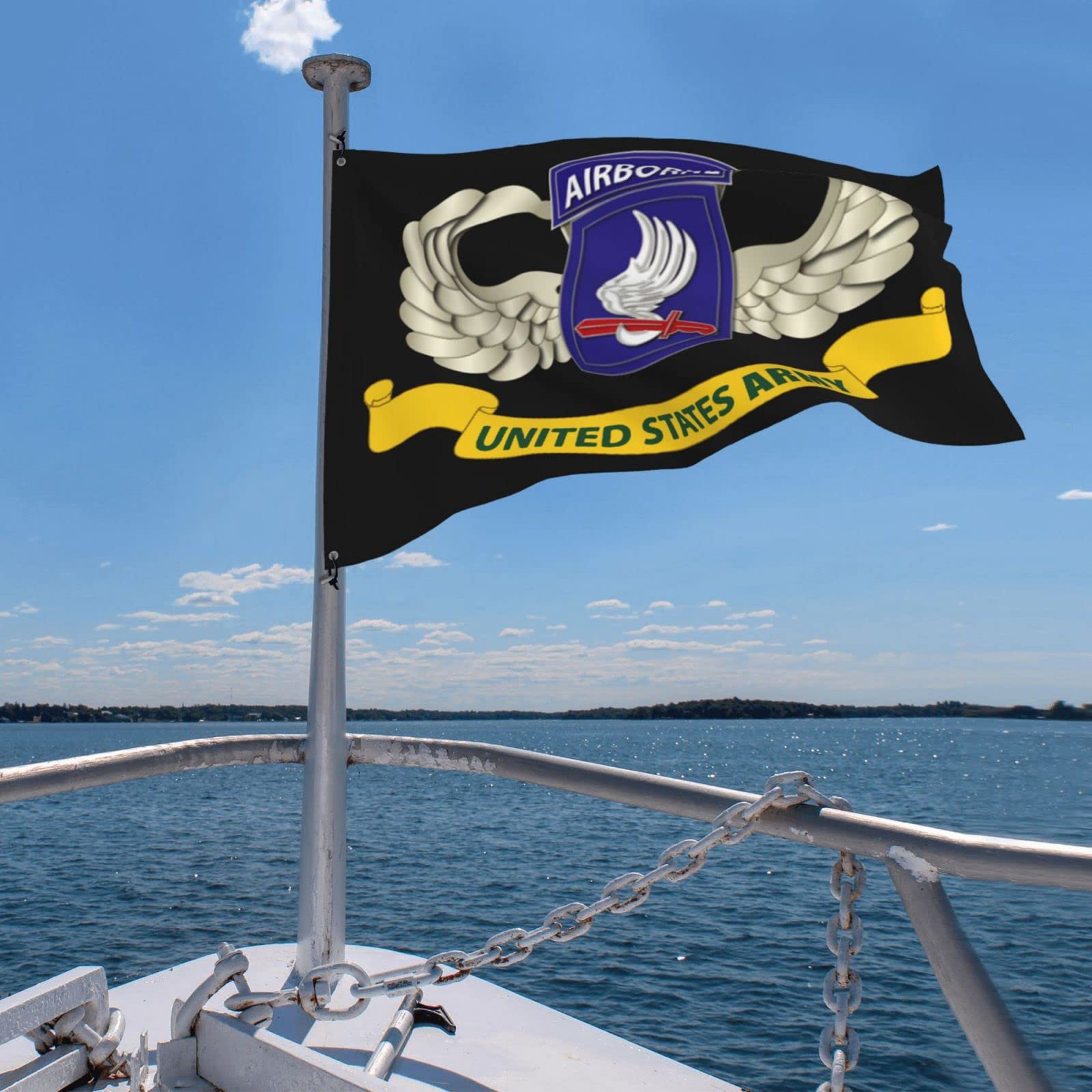 173rd Airborne Brigade Wings Flag 4x6 Ft - Heavy Duty Outdoor Banner with Brass Grommets for Garden, Yard, Home & House Decor - Perfect for Military Pride, Veterans Day & Patriotic Displays