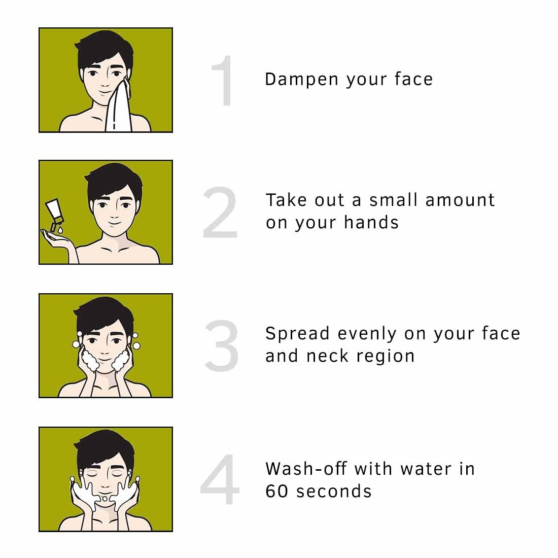 Ustraa Oil Control Face Wash for Oily Skin - 100g with Key Lime & Basil Extract | Deep Cleansing, Removes Excess Oil & Dirt | Sulfate & Paraben Free | Daily Skincare Routine for Men & Women